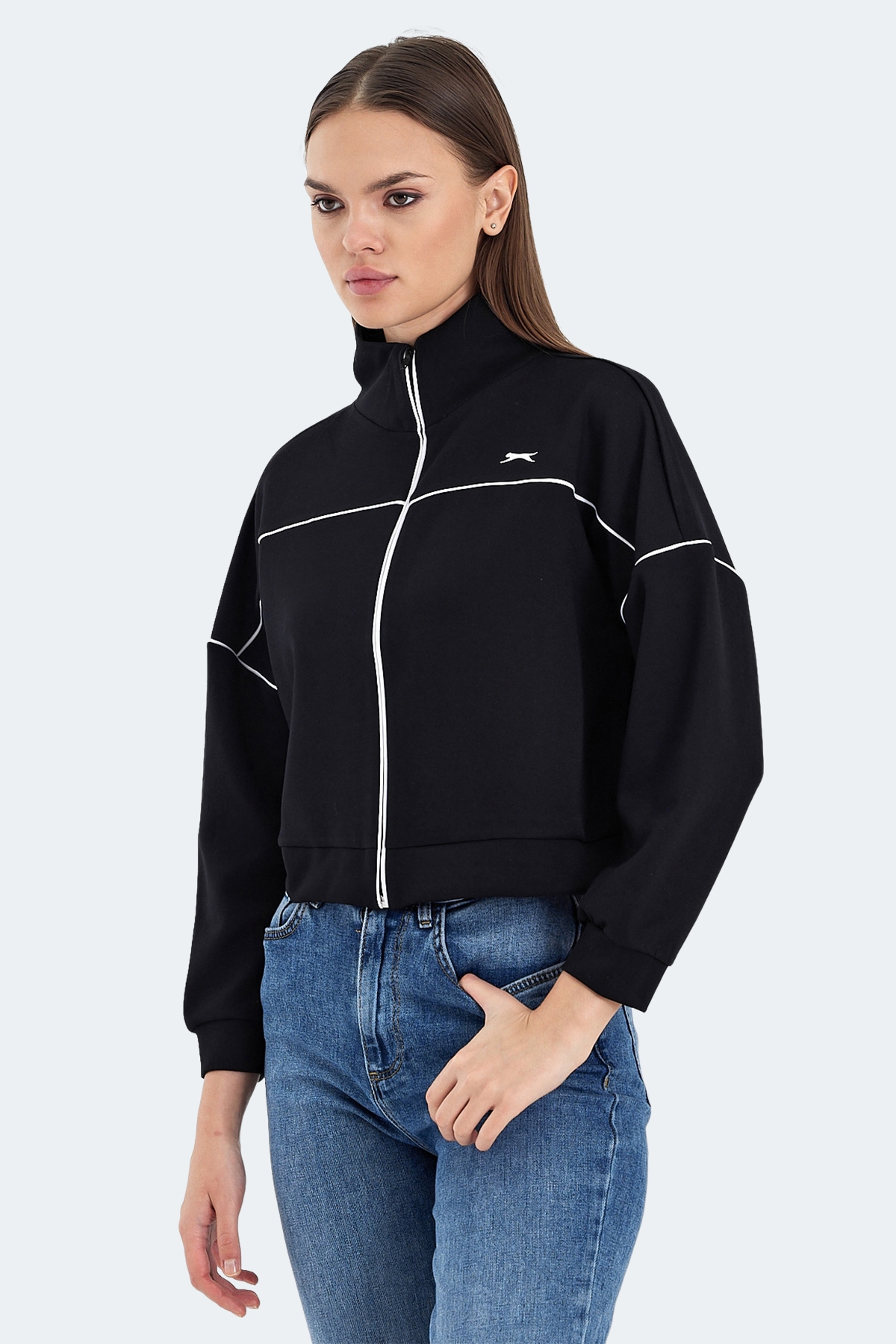 VALENCIA OVERSIZE Kadın Sweatshirt Siyah