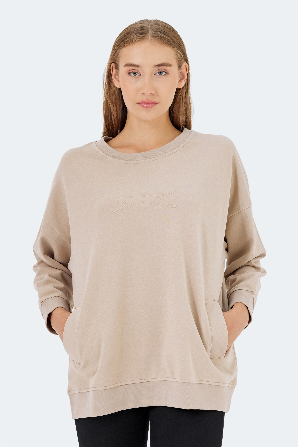 VIKENTI SW OVERSIZE Kadın Sweatshirt Bej