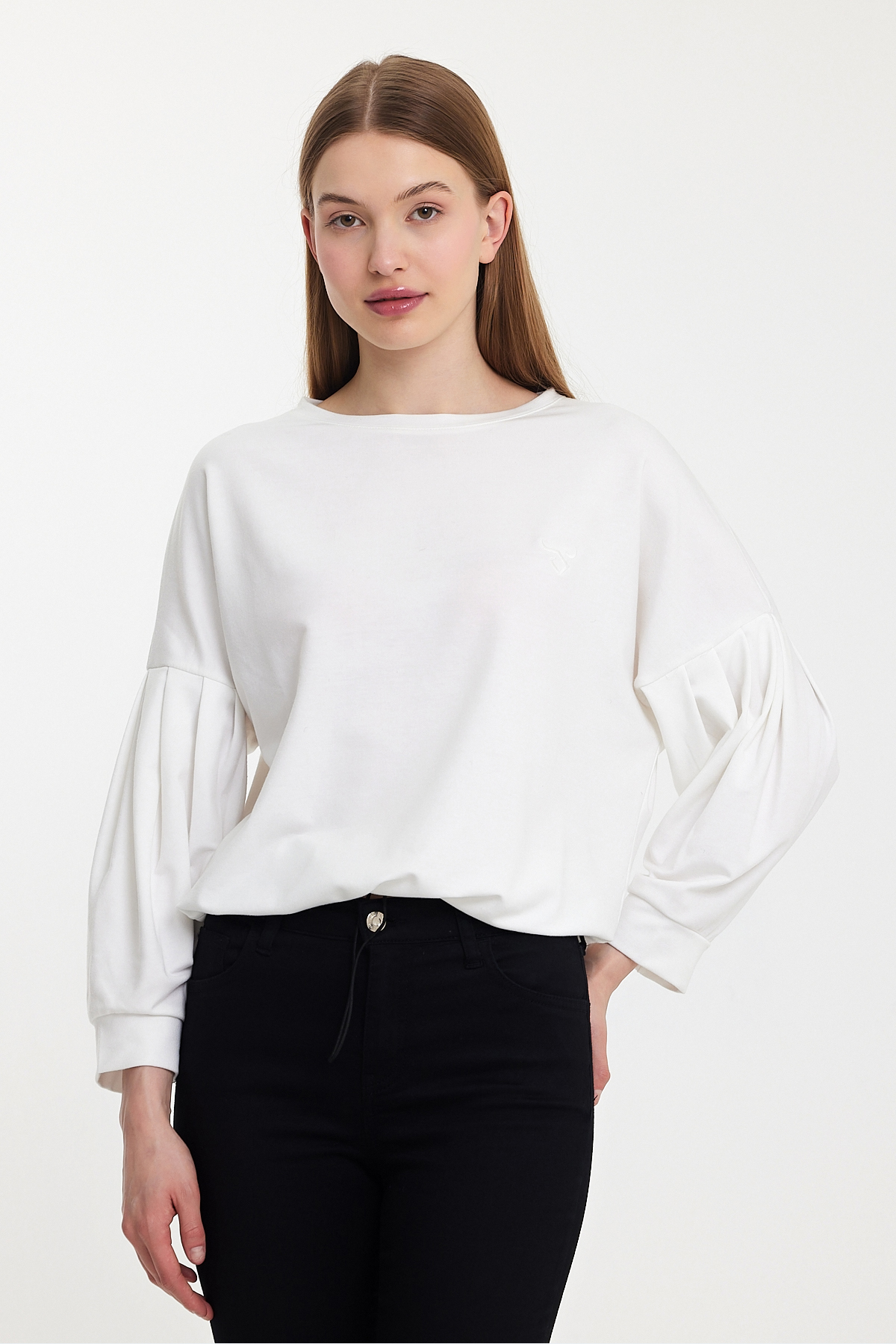 Twobull NAIROBI Kadın Sweatshirt Taş