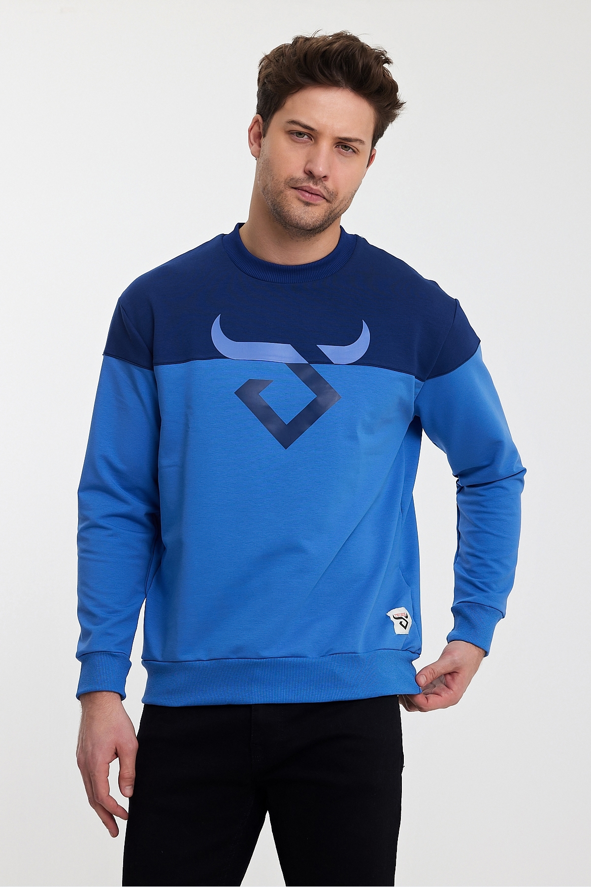 HELSİNKİ Erkek Sweatshirt Lacivert / Mavi