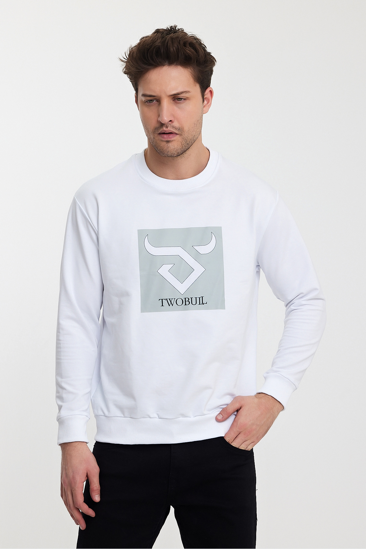 OSLO Erkek Sweatshirt Beyaz