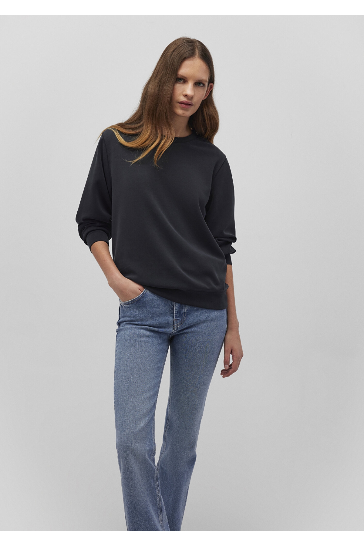 Siyah Tencel TM Modal Sweatshirt