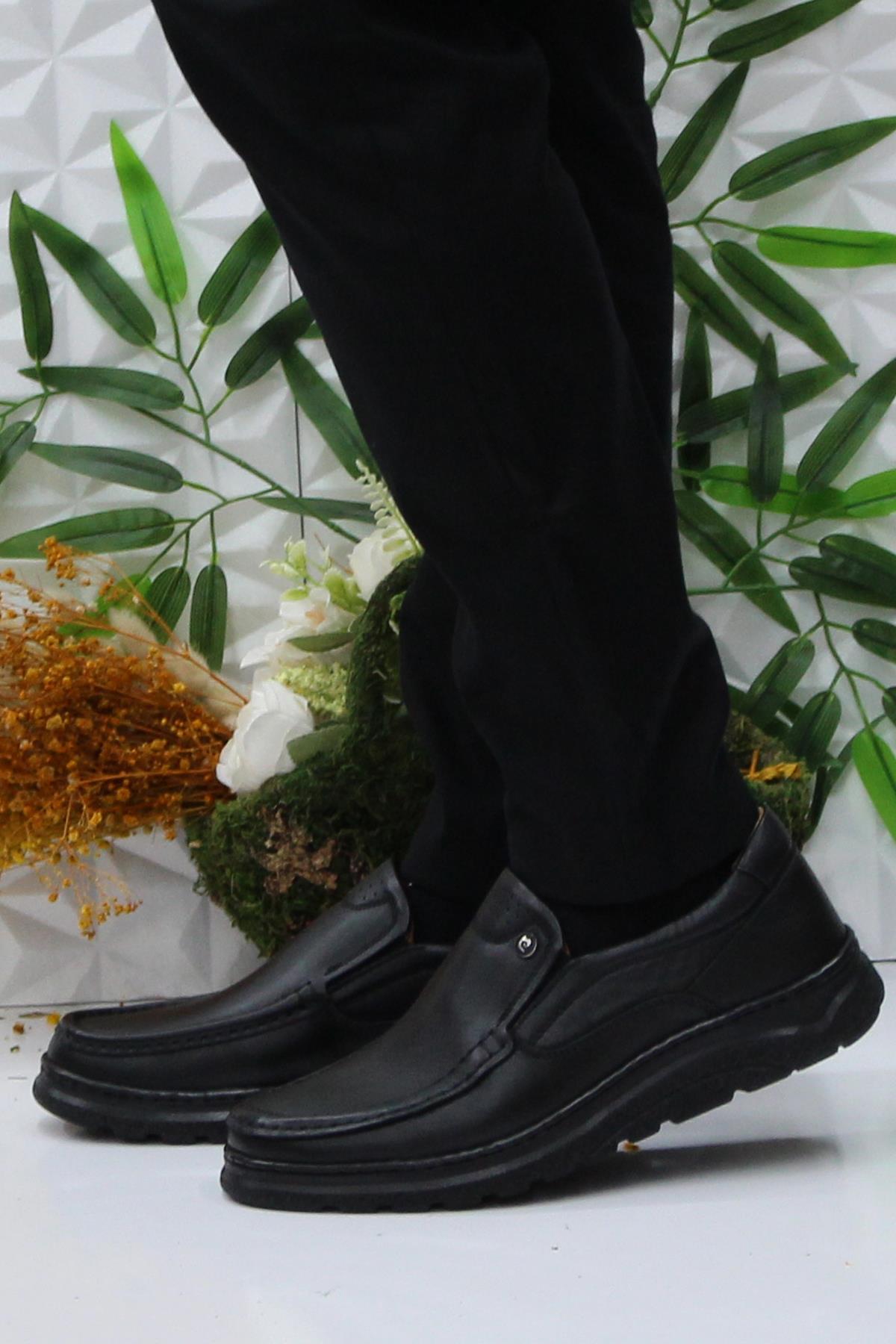 67406 Siyah Comfy Orijinal Ürün Hakiki Deri Erkek Ayakkabı - Görsel 4