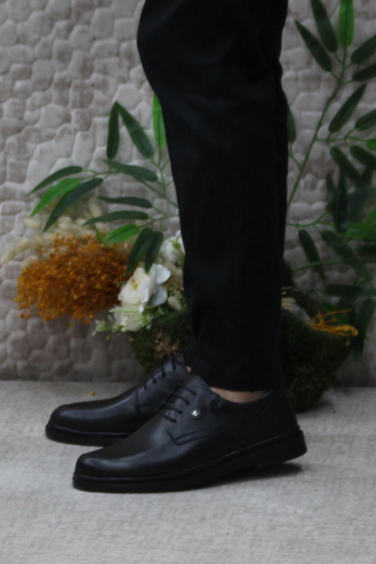 6715 Siyah Comfort Orijinal Ürün Hakiki Deri Erkek Ayakkabı - Görsel 4