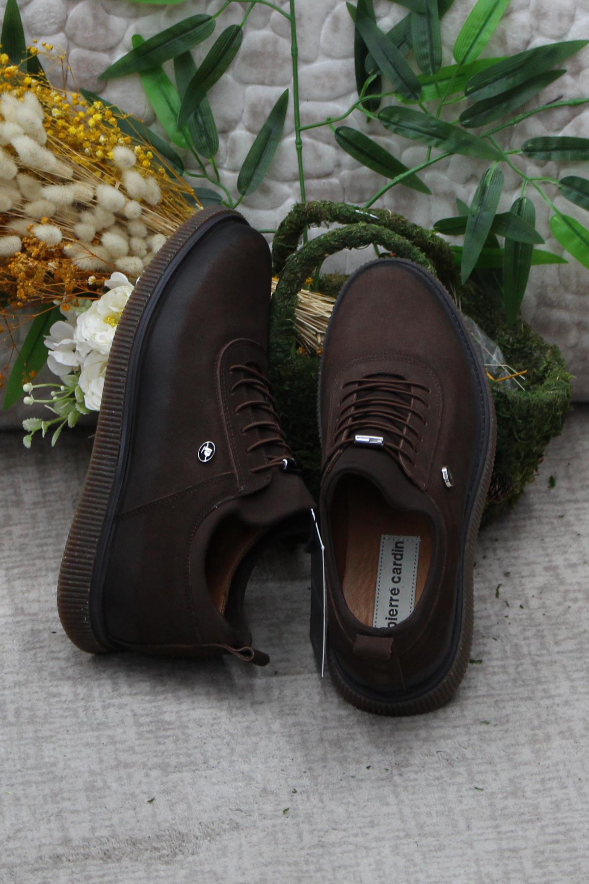 61896 Kahve Nubuk Kauçuk Taban Hakiki Deri Erkek Ayakkabı - Görsel 7