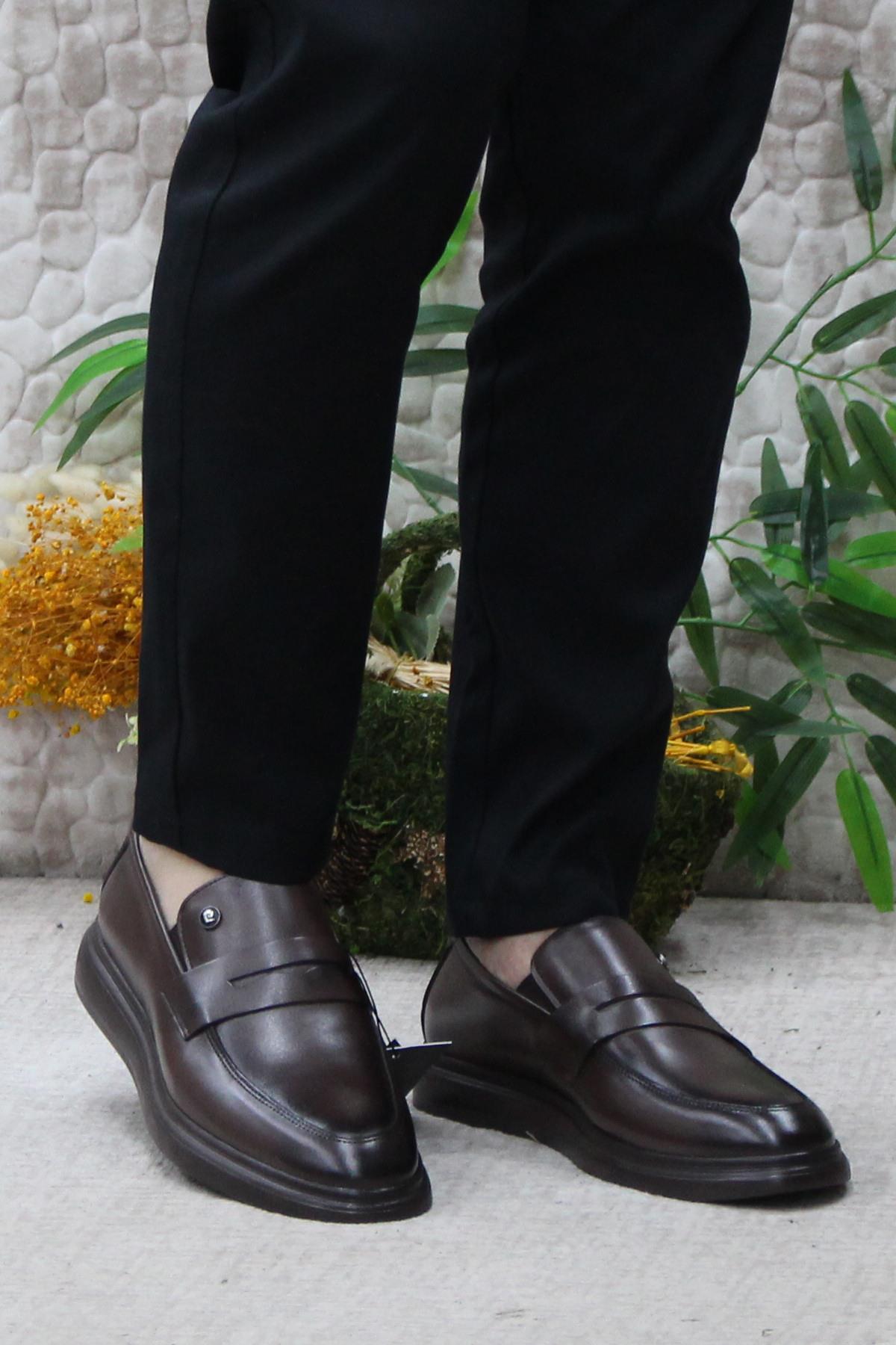 14207 Kahve Orijinal Ürün Hafif Taban Hakiki Deri Erkek Ayakkabı - Görsel 3