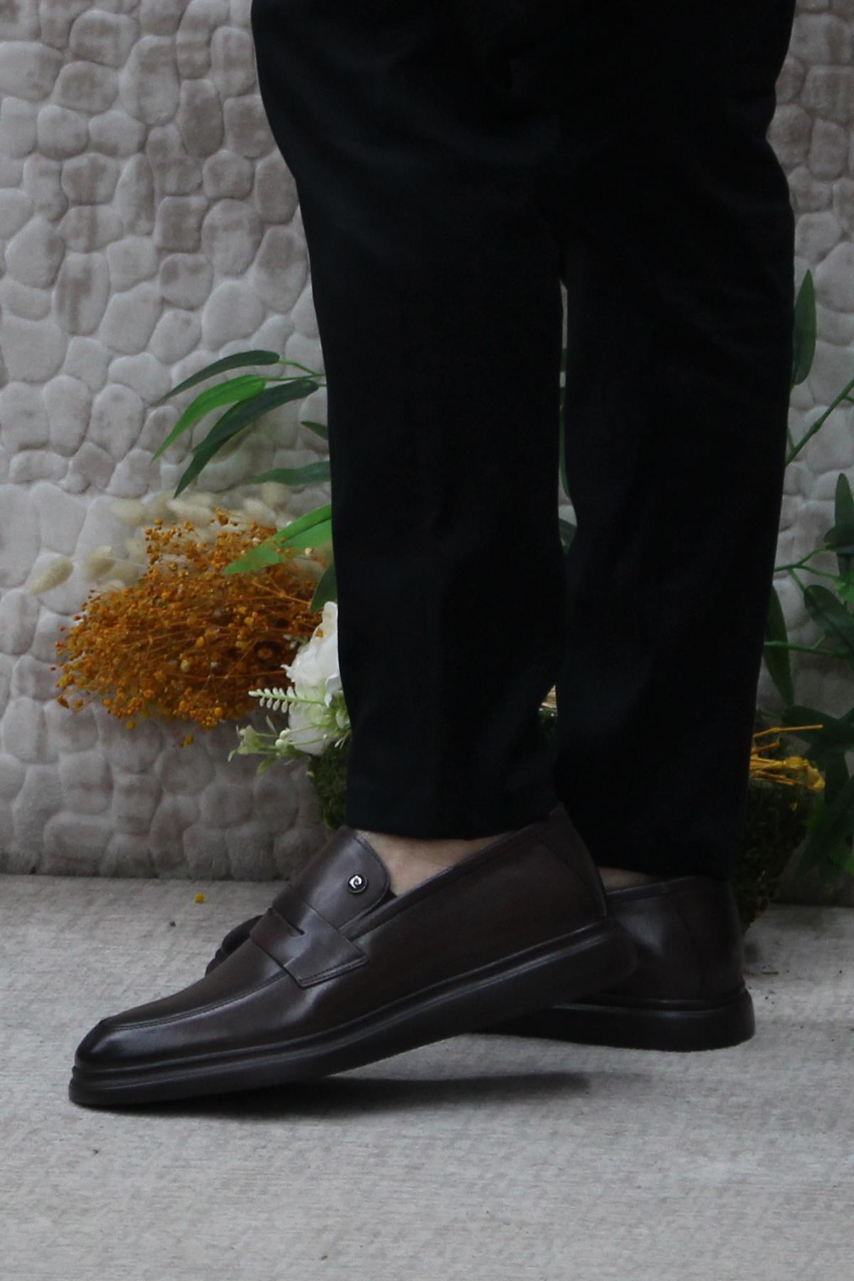 14207 Kahve Orijinal Ürün Hafif Taban Hakiki Deri Erkek Ayakkabı - Görsel 4