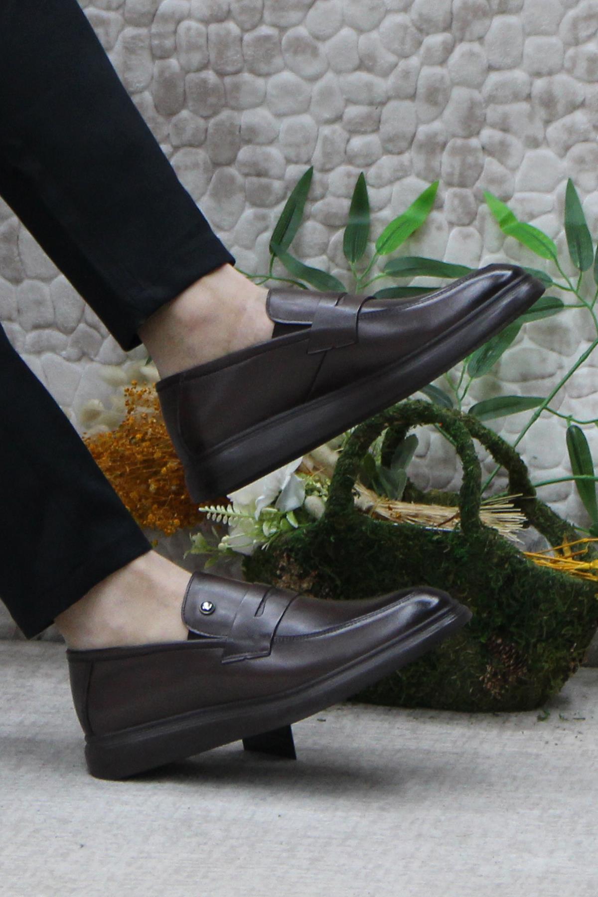 14207 Kahve Orijinal Ürün Hafif Taban Hakiki Deri Erkek Ayakkabı - Görsel 6