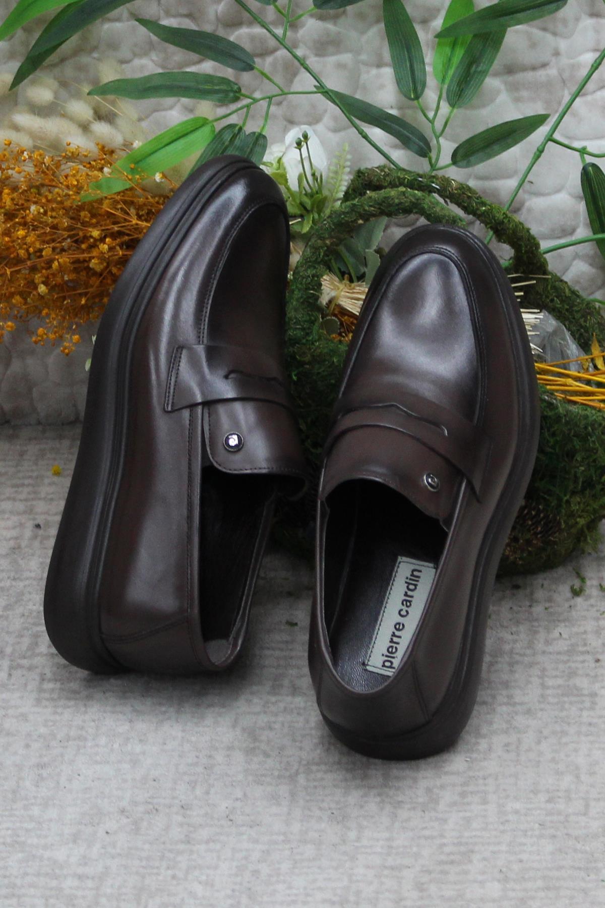 14207 Kahve Orijinal Ürün Hafif Taban Hakiki Deri Erkek Ayakkabı - Görsel 7