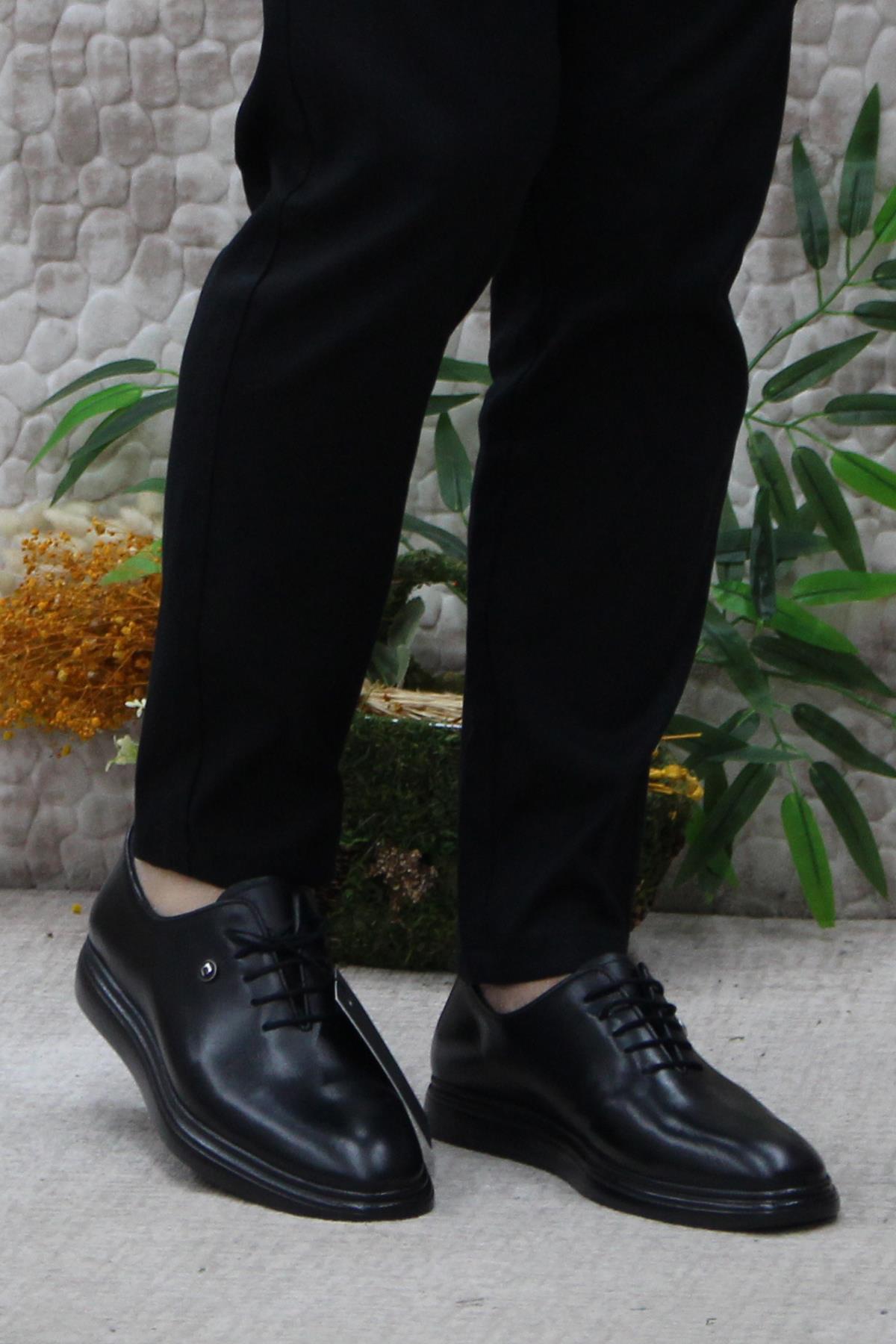 14206 Siyah Orijinal Ürün Hafif Taban Hakiki Deri Erkek Ayakkabı - Görsel 3