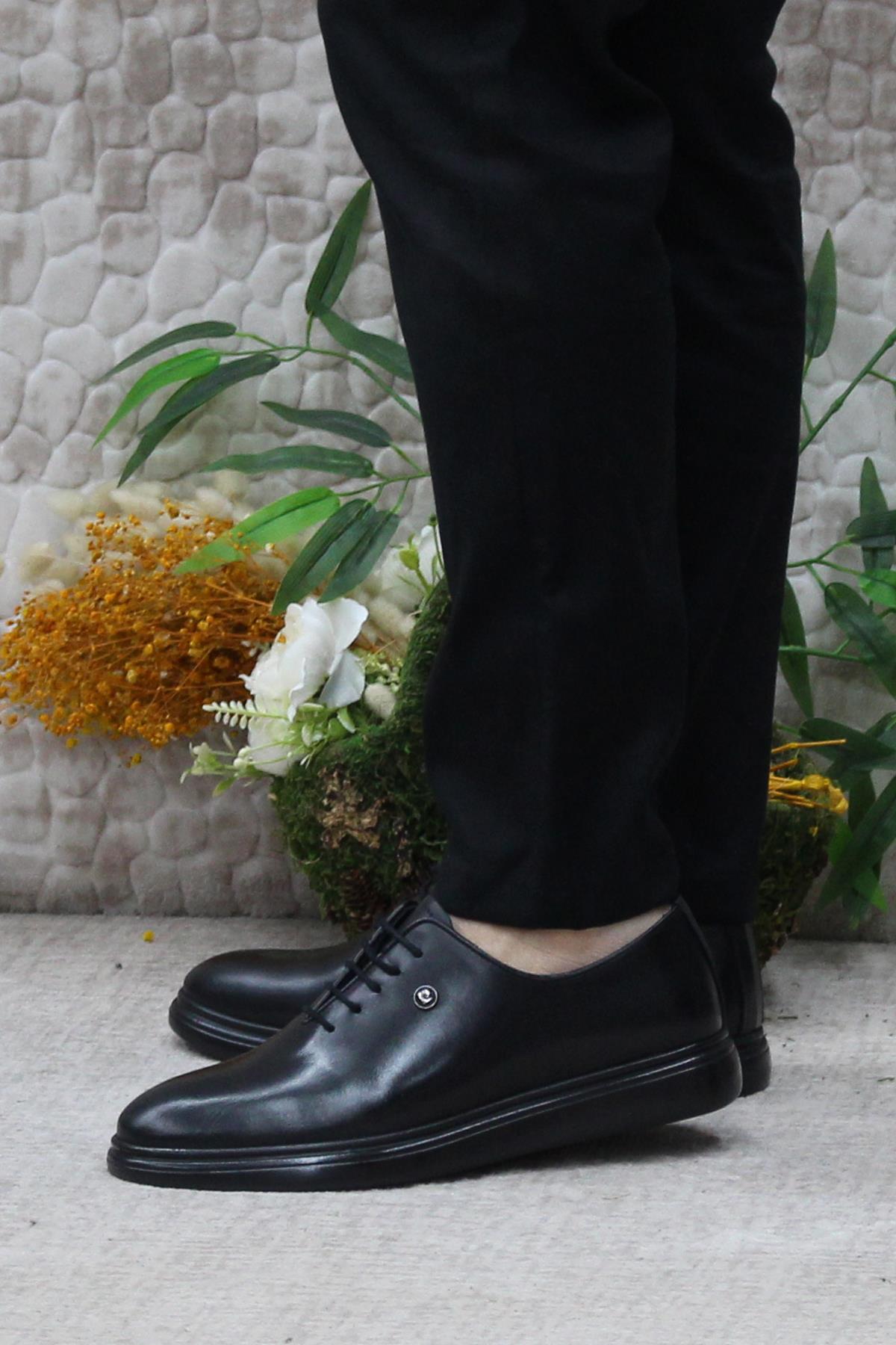 14206 Siyah Orijinal Ürün Hafif Taban Hakiki Deri Erkek Ayakkabı - Görsel 4