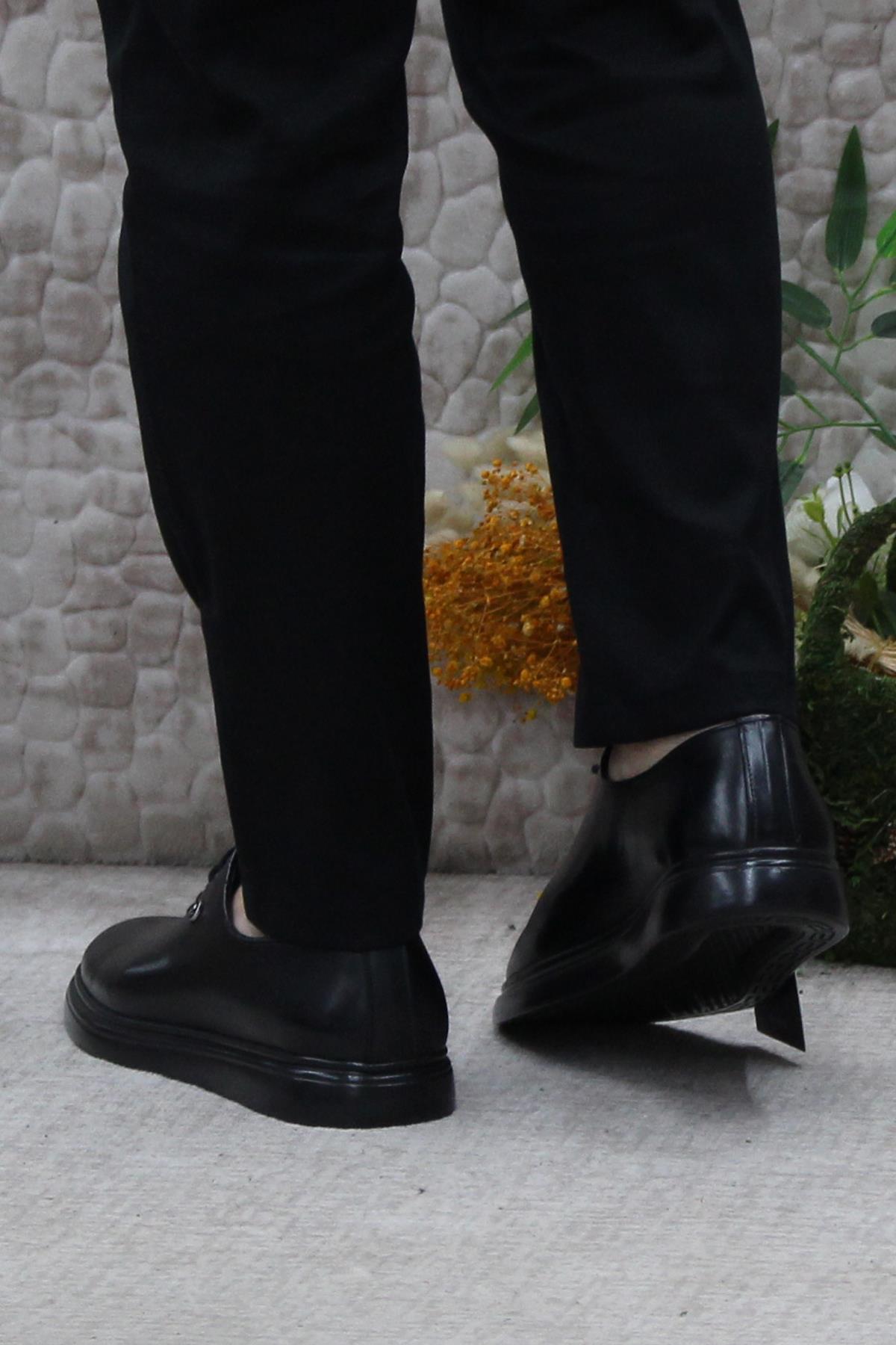 14206 Siyah Orijinal Ürün Hafif Taban Hakiki Deri Erkek Ayakkabı - Görsel 5