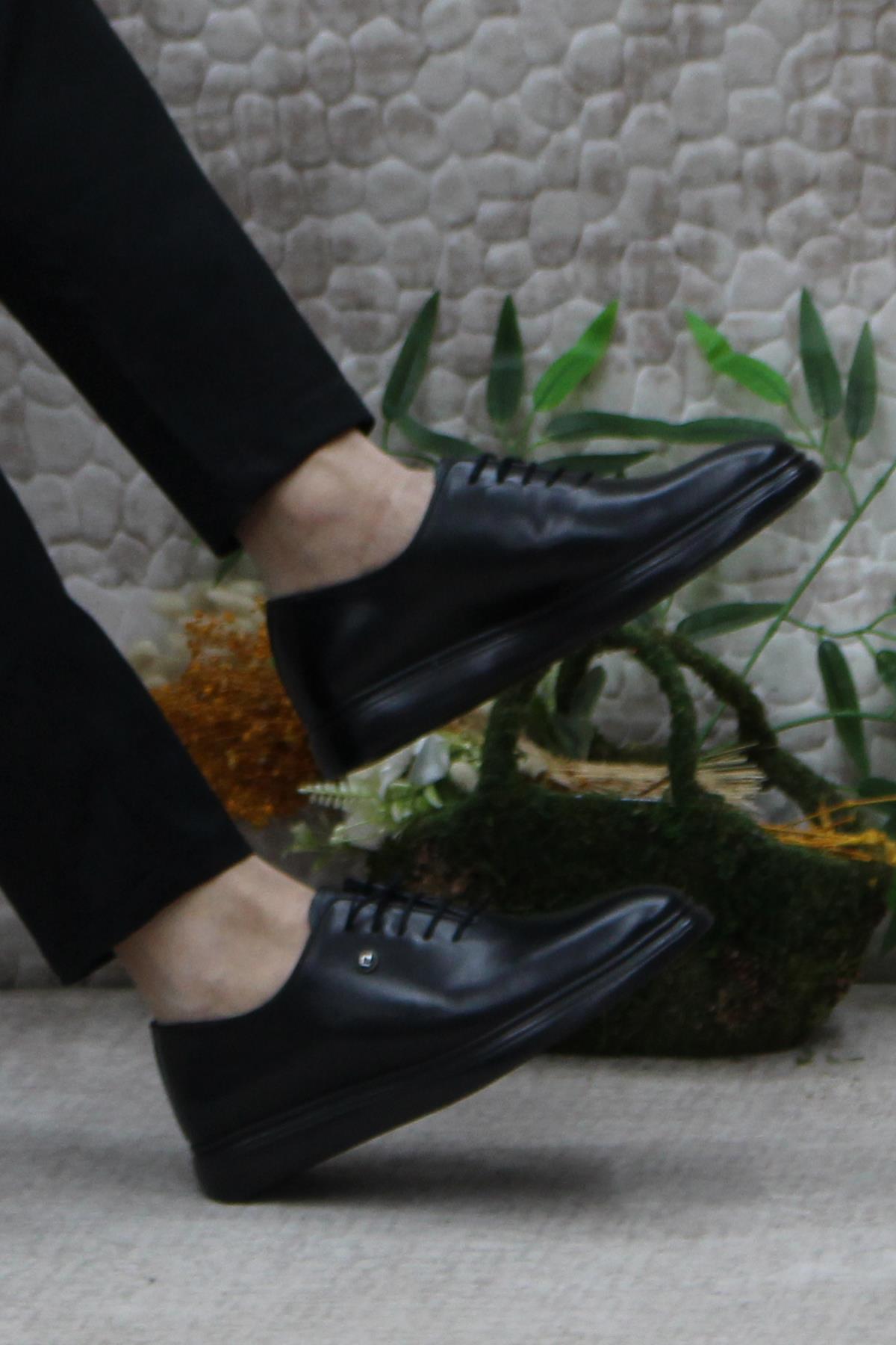 14206 Siyah Orijinal Ürün Hafif Taban Hakiki Deri Erkek Ayakkabı - Görsel 6