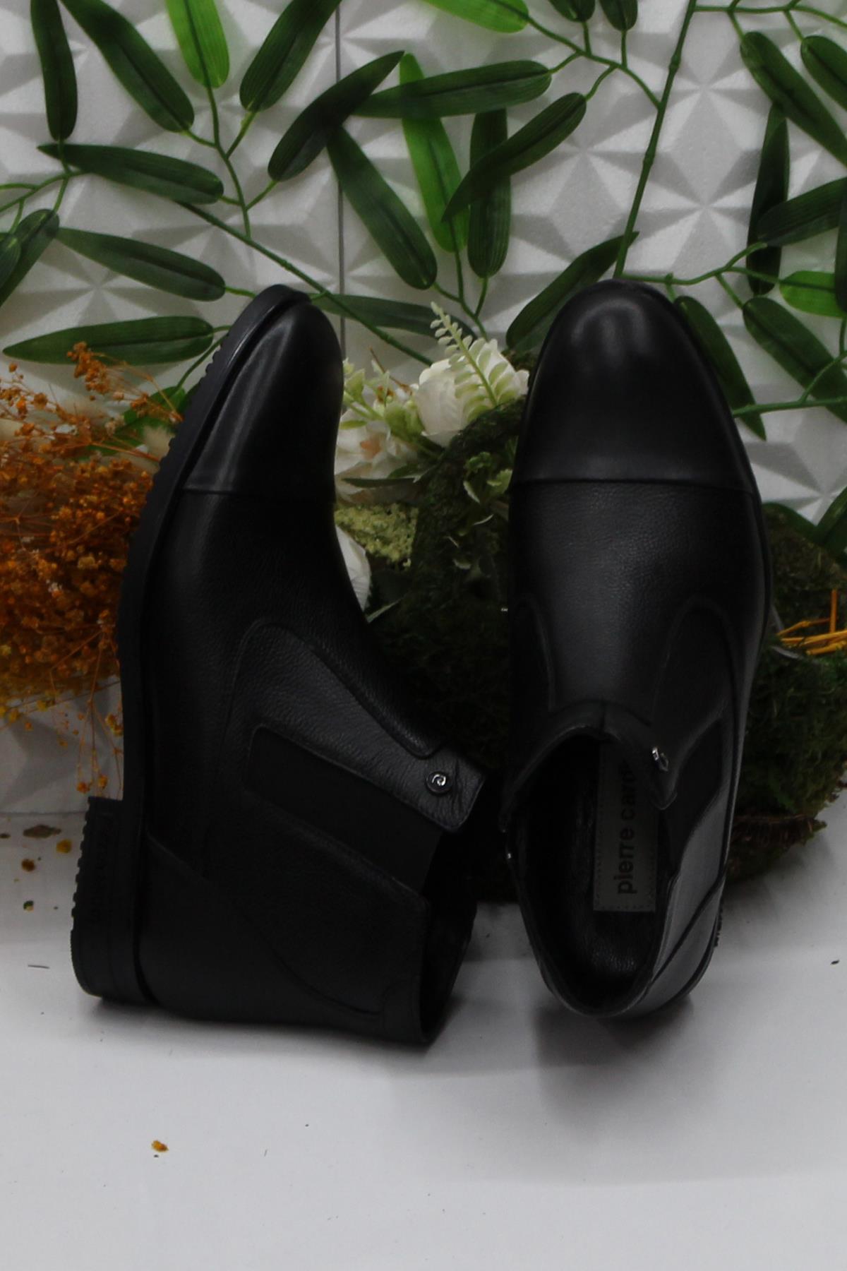 11925251 Siyah Orijinal Ürün Fermuarlı Hakiki Deri Erkek Bot - Görsel 6