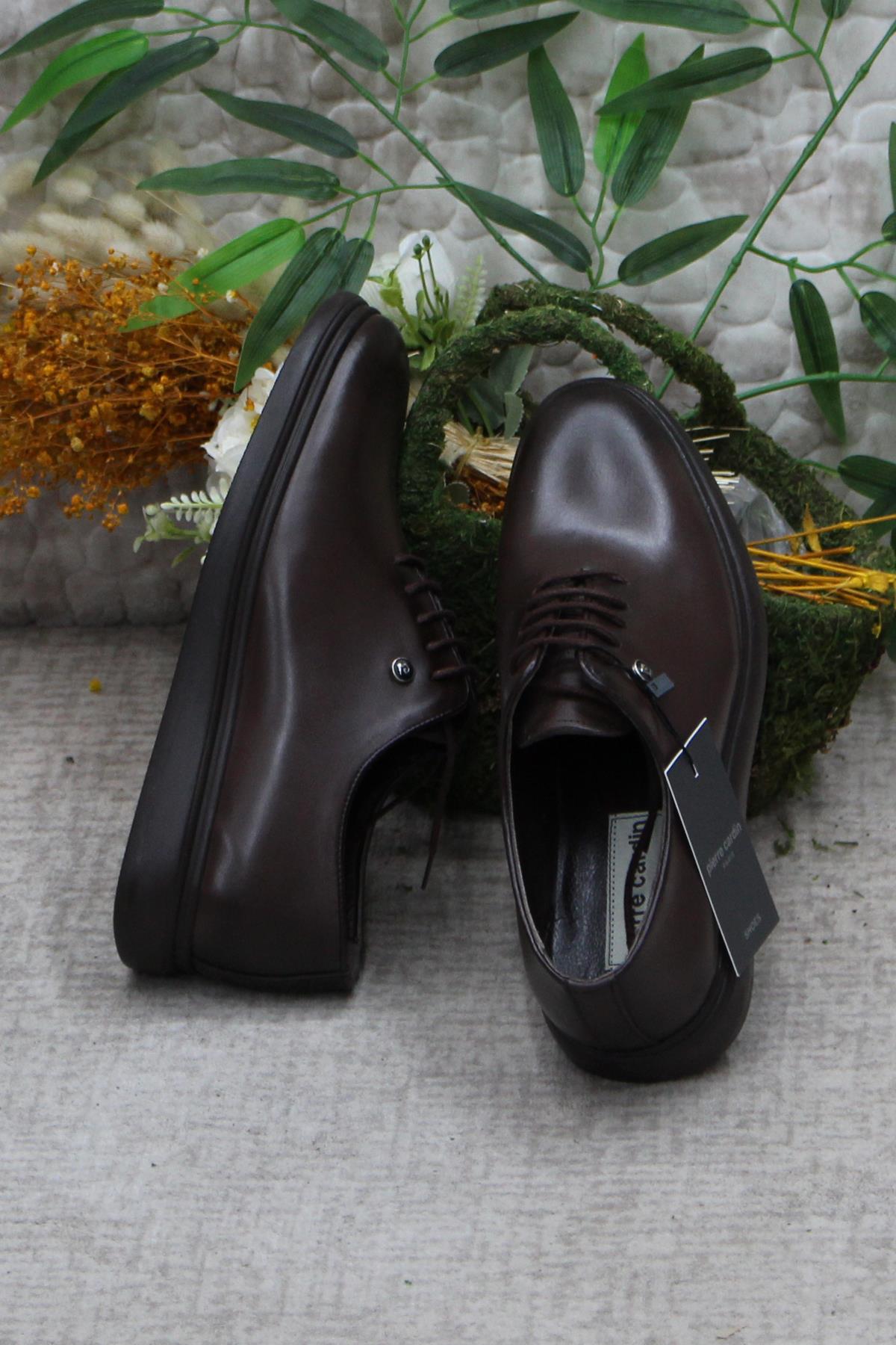 14206 Kahve Orijinal Ürün Hafif Taban Hakiki Deri Erkek Ayakkabı - Görsel 7