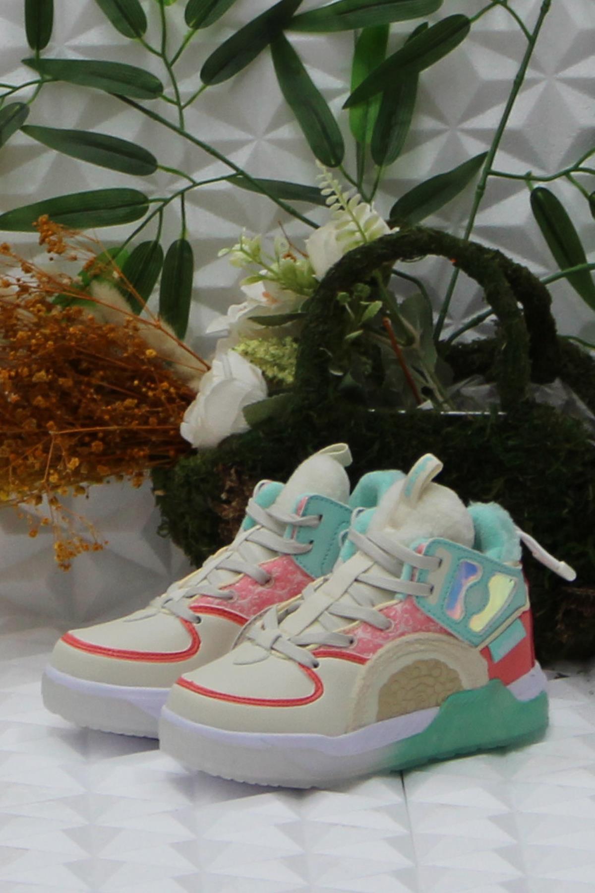 946.P24K.425 Bej Mei Bıg Kids Phylon Kız Çocuk Bot - Görsel 4