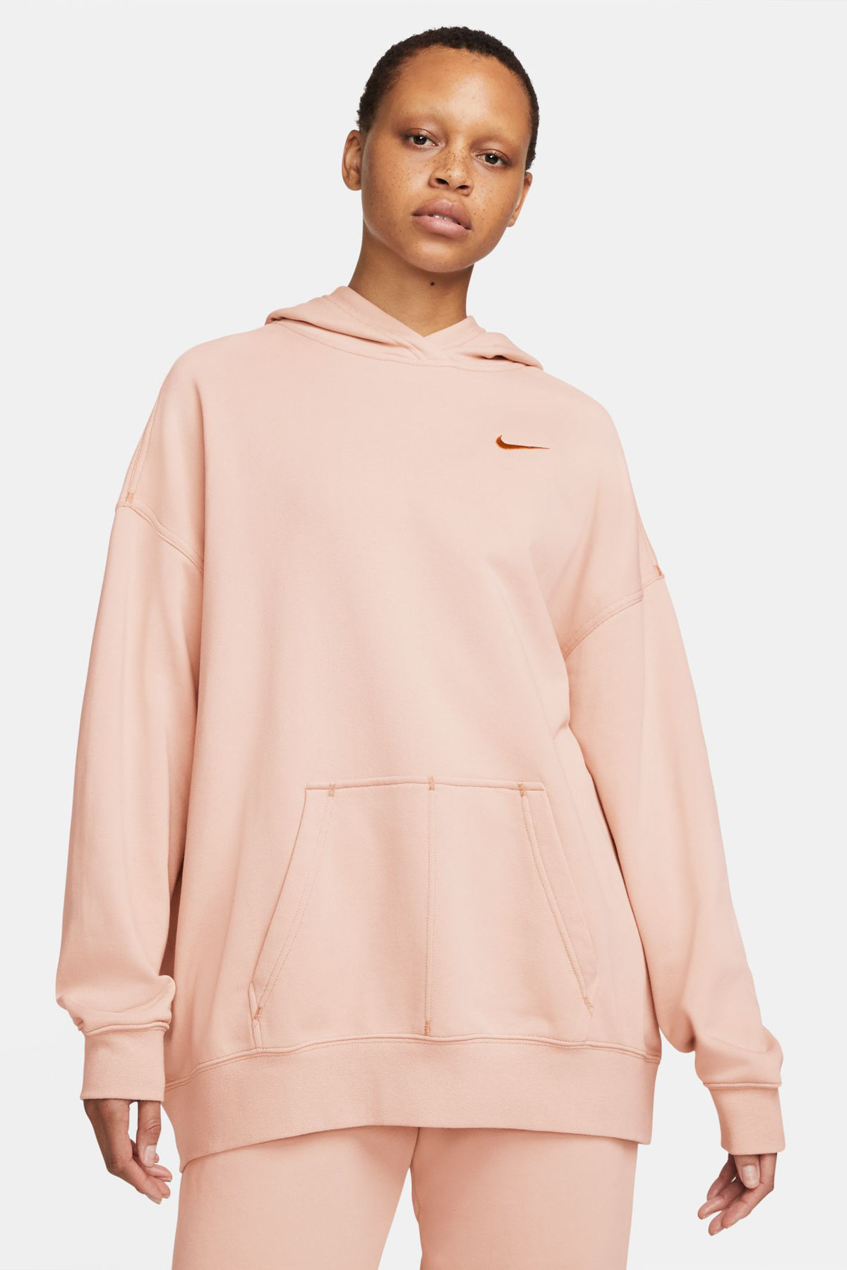 W NSW SWSH FLC HOODIE Pembe Kadın Sweatshirt