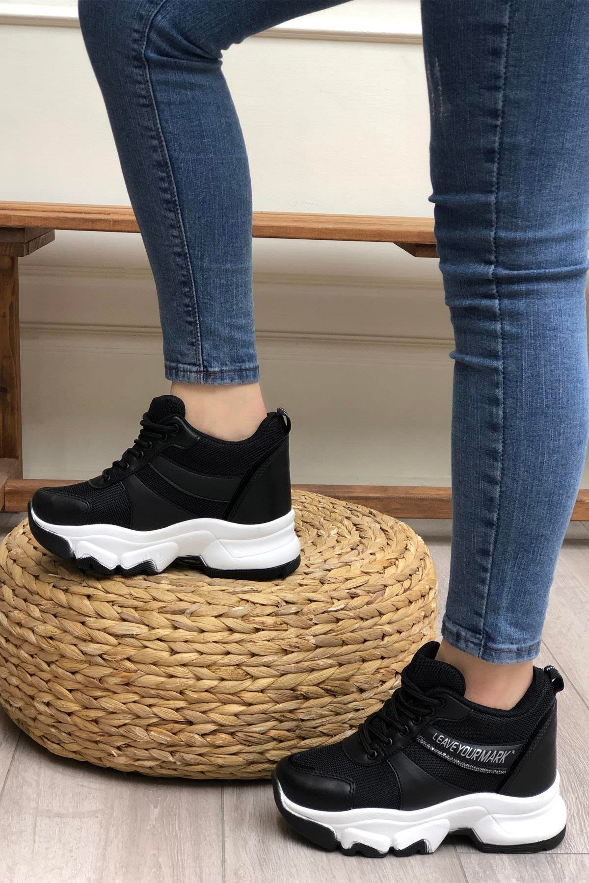 Filet 209 Gizli Topuklu Taban Sneaker Kadın Spor Ayakkabı - Görsel 2