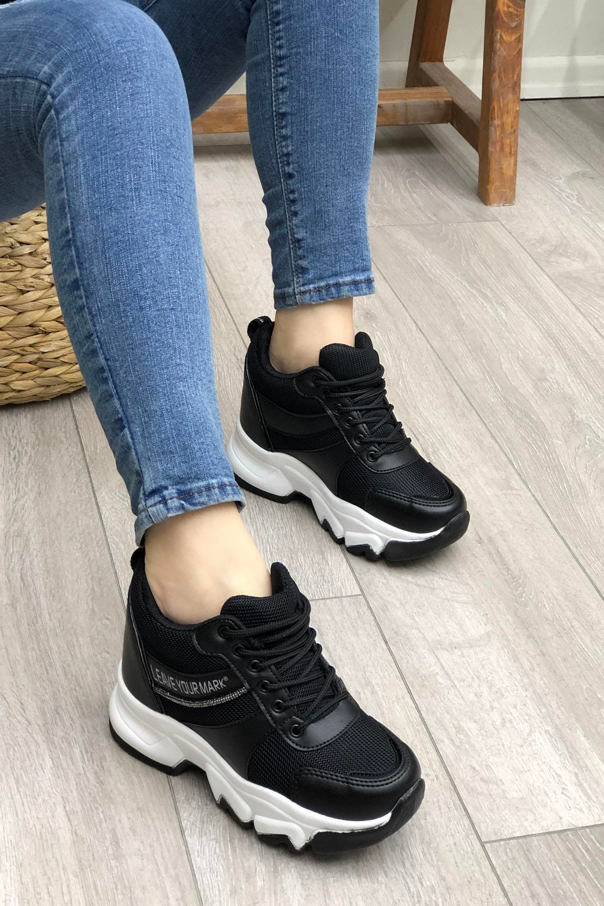 Filet 209 Gizli Topuklu Taban Sneaker Kadın Spor Ayakkabı - Görsel 3
