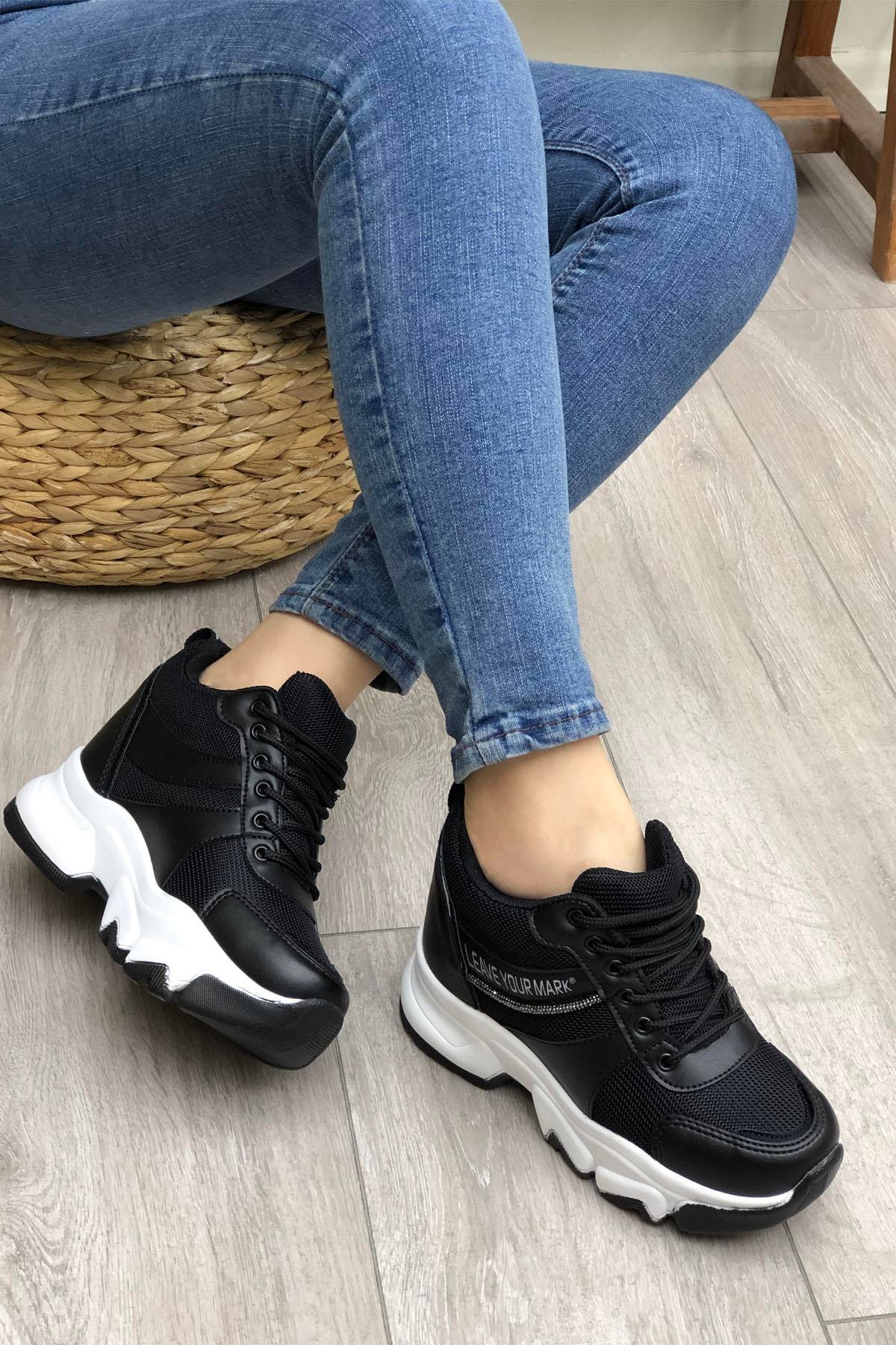 Filet 209 Gizli Topuklu Taban Sneaker Kadın Spor Ayakkabı - Görsel 4