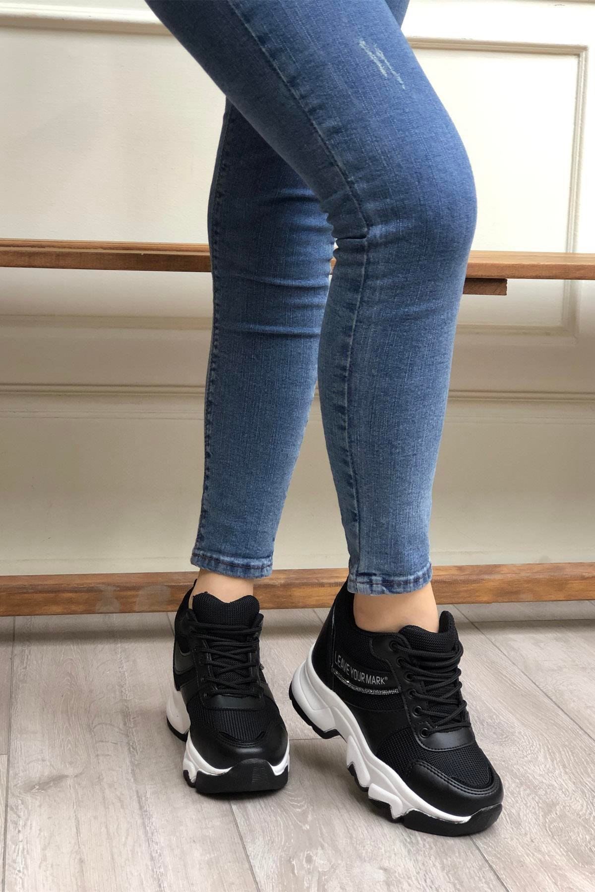 Filet 209 Gizli Topuklu Taban Sneaker Kadın Spor Ayakkabı - Görsel 5