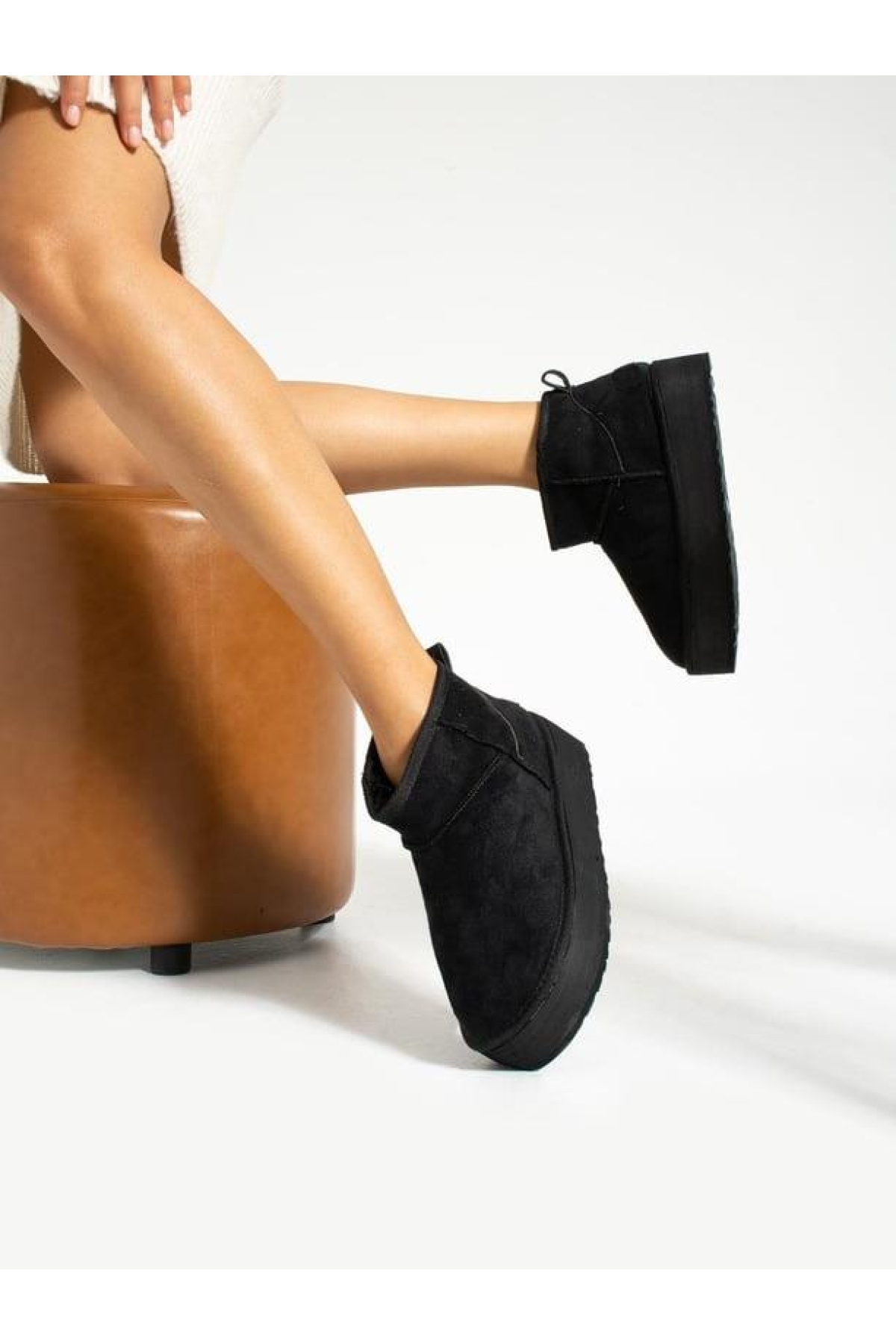 Yüksek Taban İçi Kürklü Taba Kadın Bot - Görsel 3