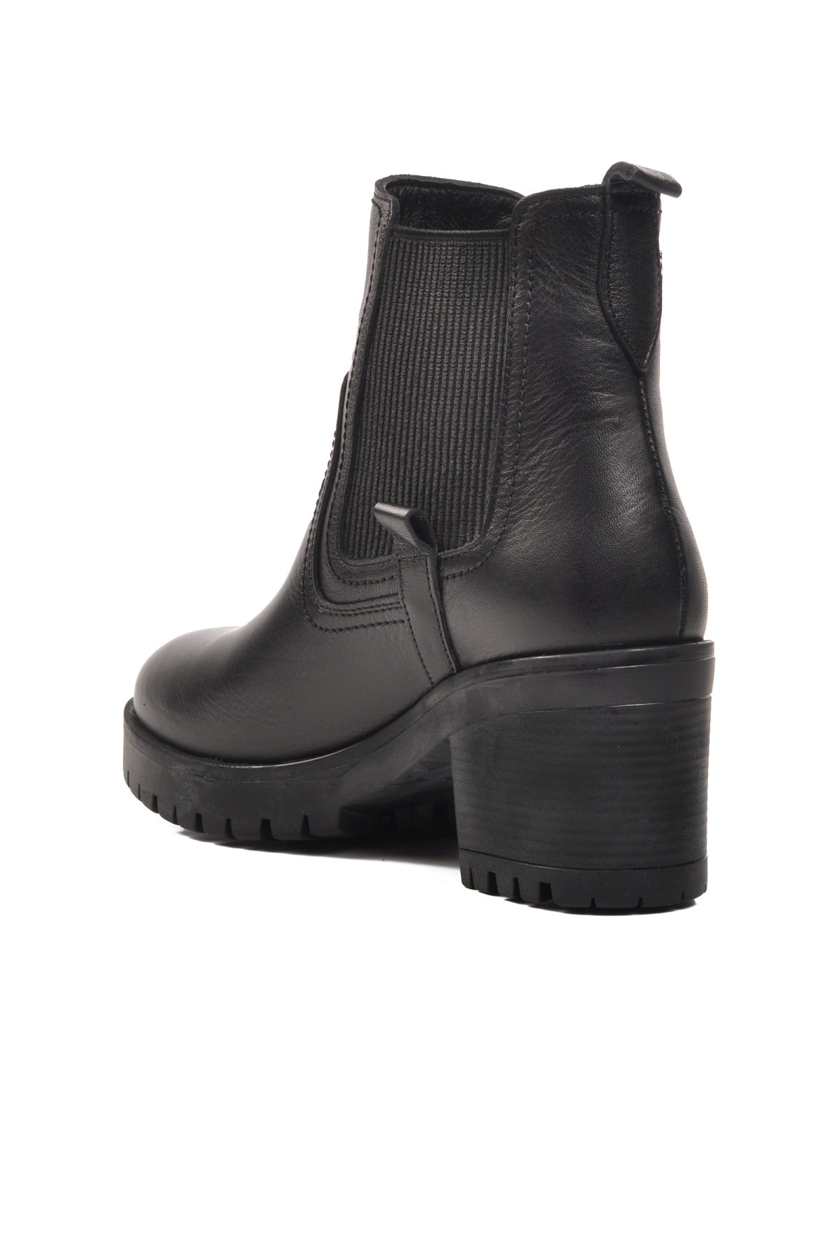 9826 Siyah Hakiki Deri Kadın Bot - Görsel 5