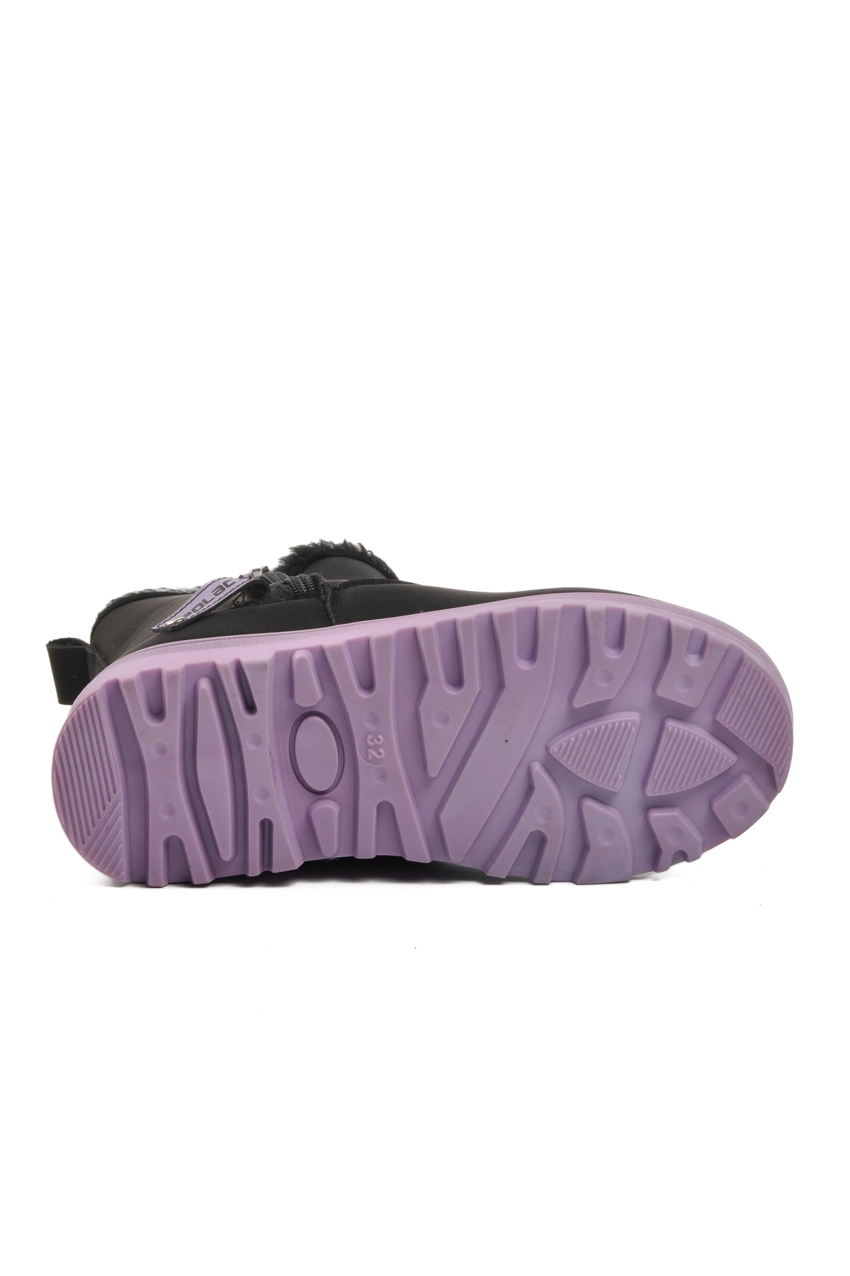 23003-F Siyah-Lila İçi Kürklü Çocuk Bot - Görsel 6