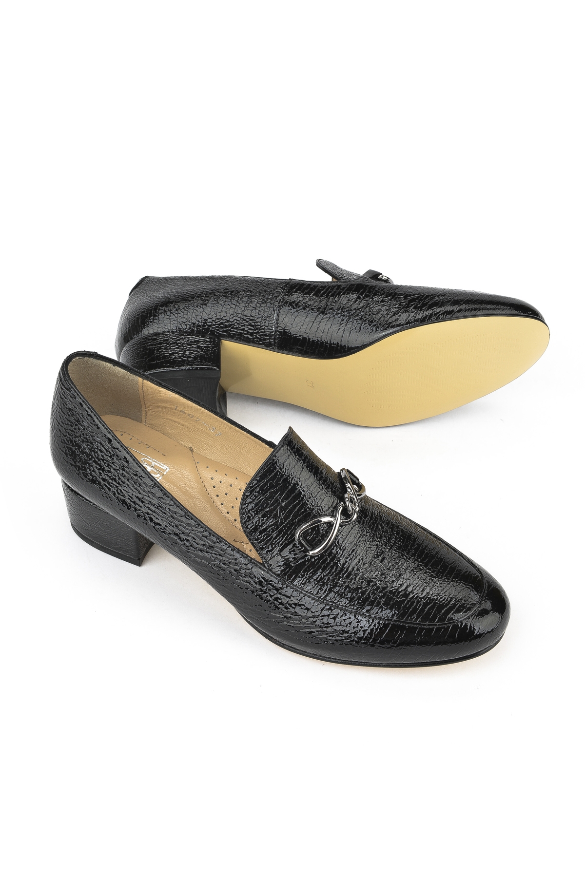 Kadın Hakiki Deri Topuklu Ayakkabı 1431030Z16072 Siyah - Görsel 5