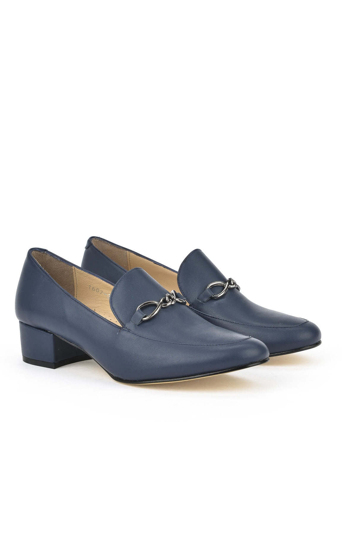 Kadın Hakiki Deri Topuklu Ayakkabı 1431030Z1607 Lacivert - Görsel 3