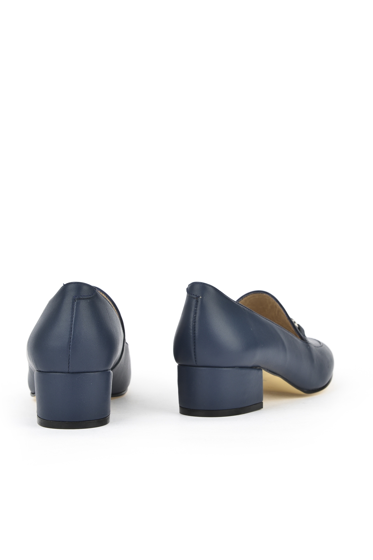 Kadın Hakiki Deri Topuklu Ayakkabı 1431030Z1607 Lacivert - Görsel 4