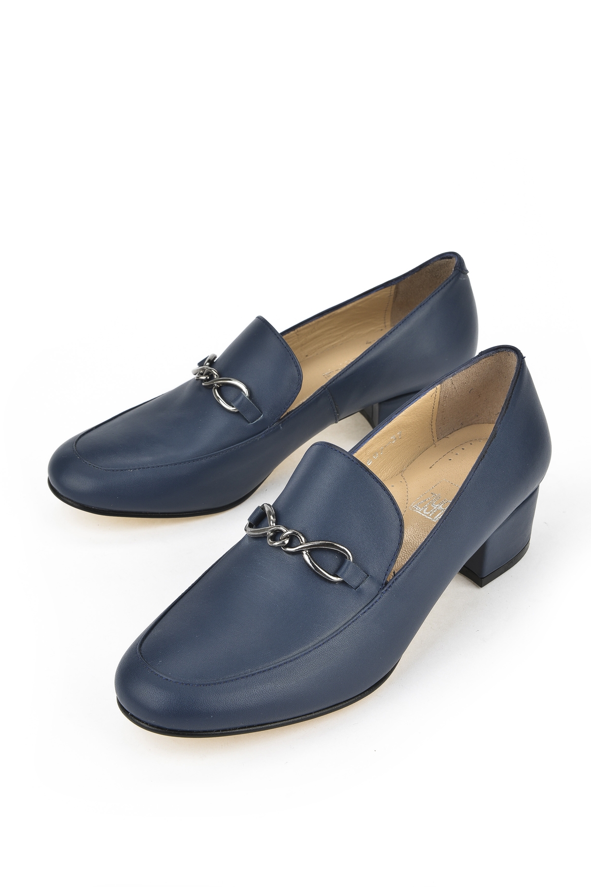 Kadın Hakiki Deri Topuklu Ayakkabı 1431030Z1607 Lacivert - Görsel 6
