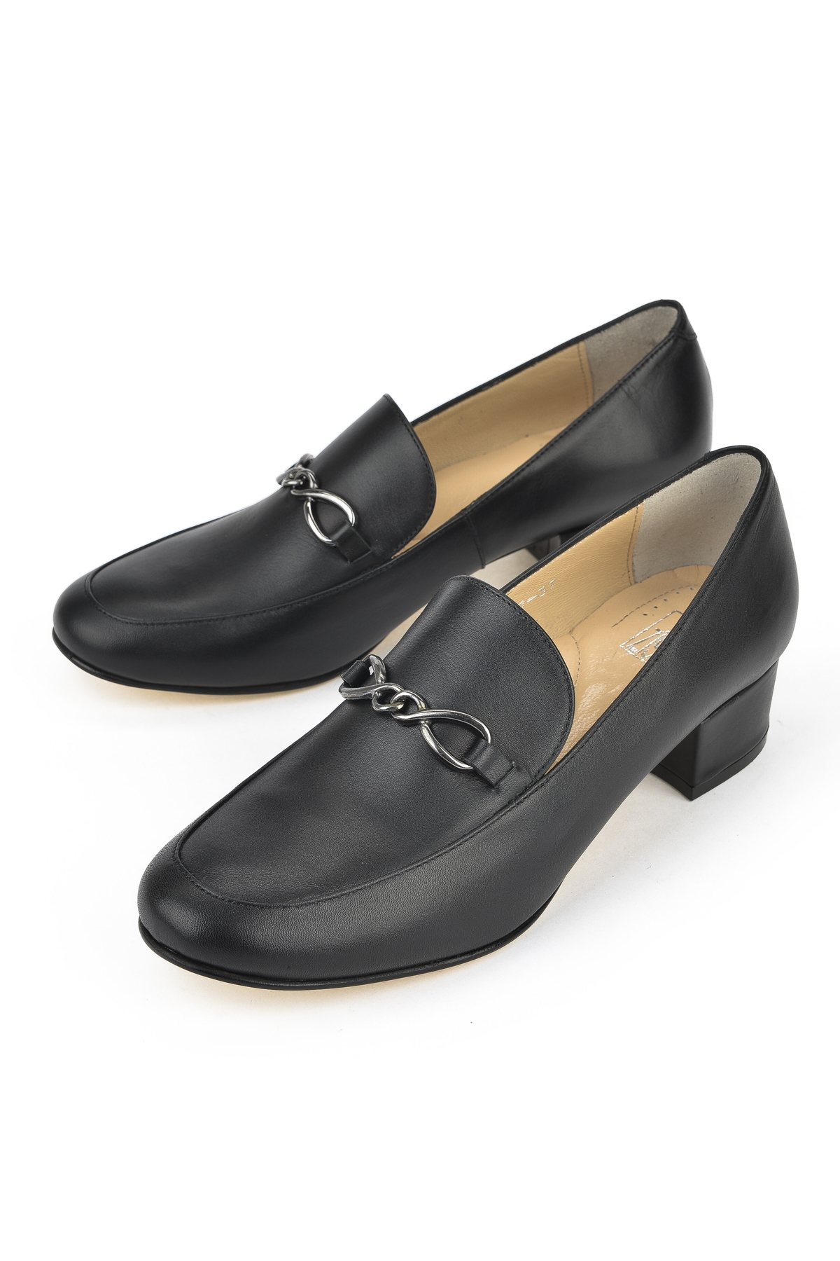 Kadın Hakiki Deri Topuklu Ayakkabı 1431030Z1607 Siyah - Görsel 6