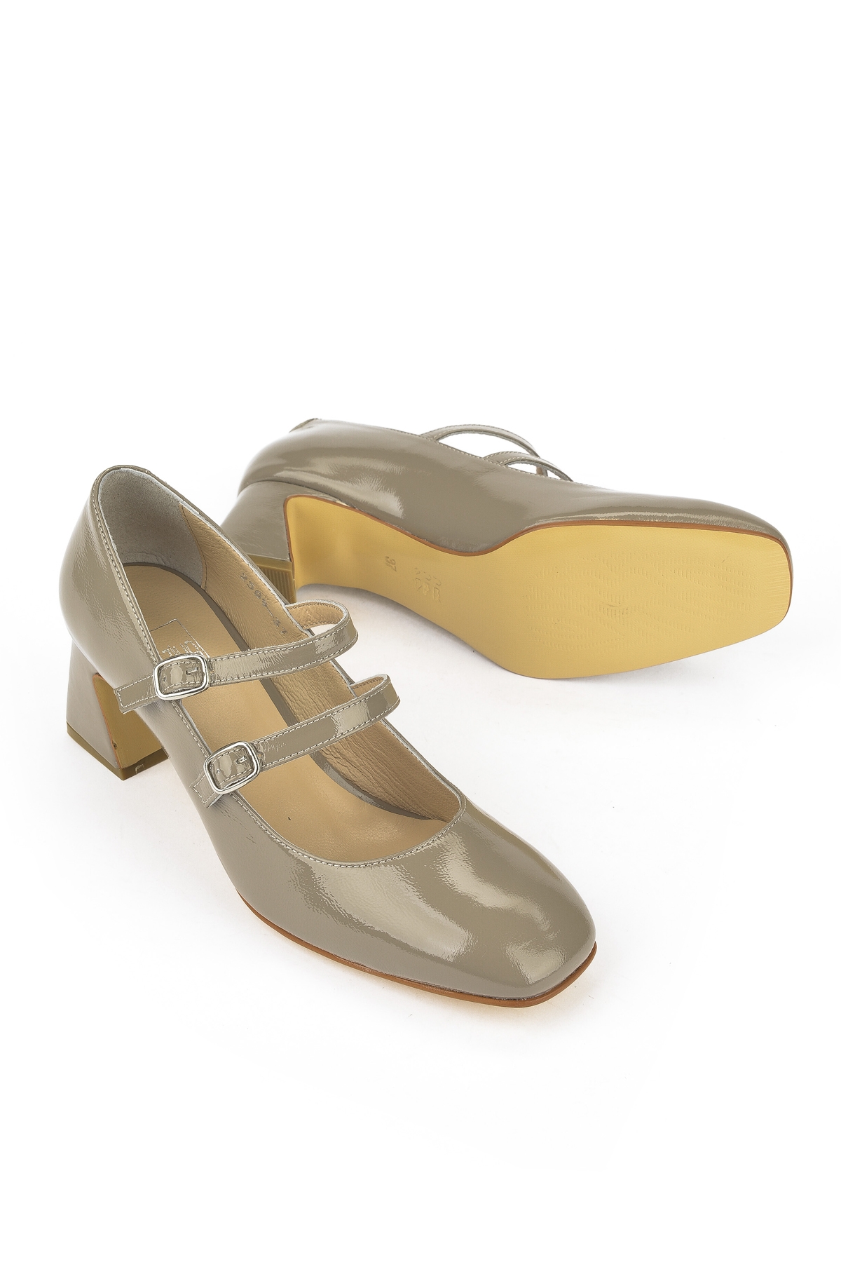 Kadın Hakiki Deri Topuklu Ayakkabı 1431030Z25009 Vizon - Görsel 5