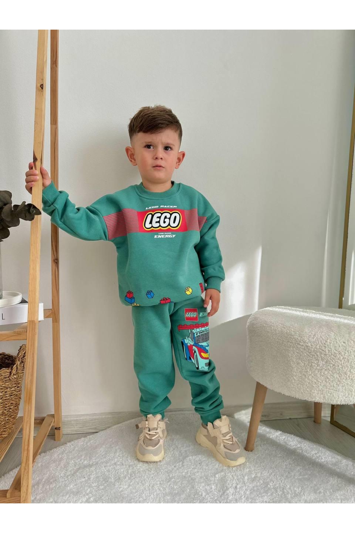 ERKEK ÇOCUK LEGO MODELLİ 3İPLİK ŞARDONLU EŞOFMAN TAKIMI