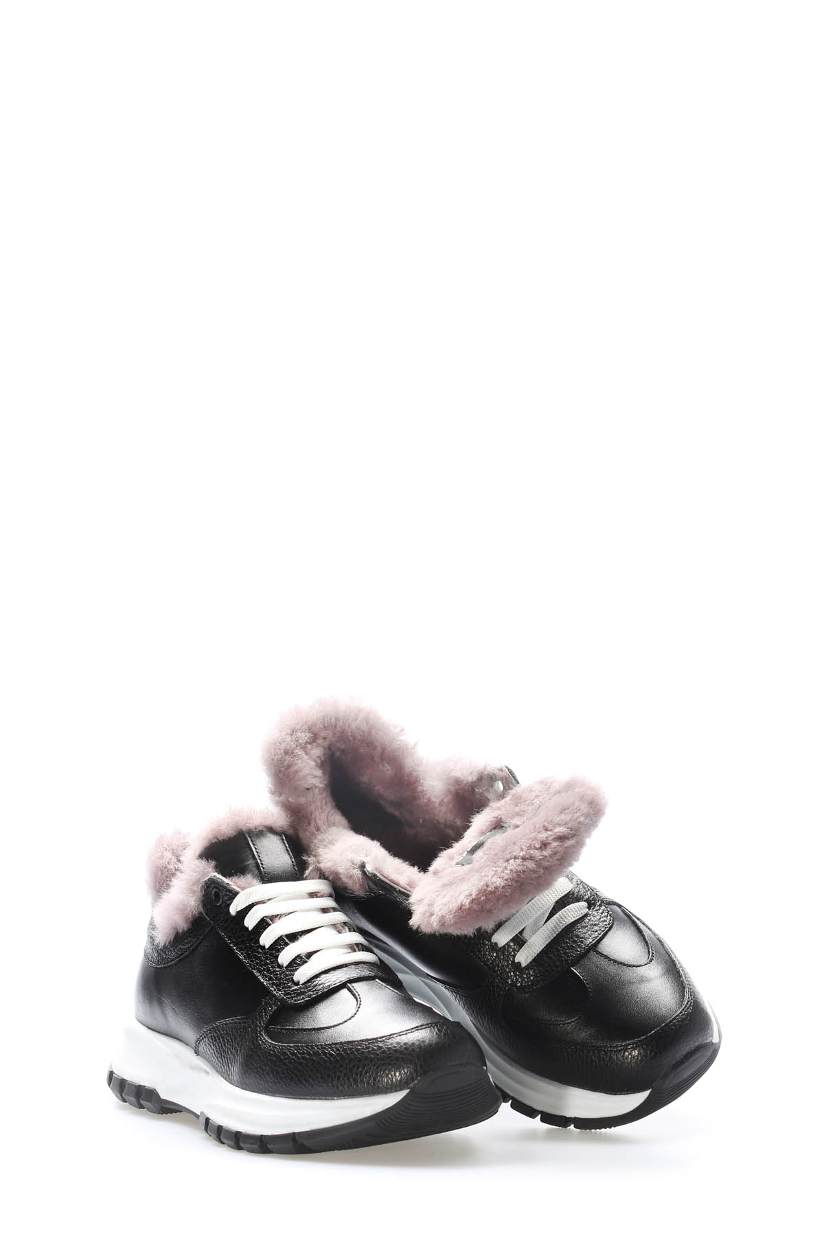 Hakiki Deri Kürklü Kadın Casual Ayakkabı 197KZAA04 - Görsel 5