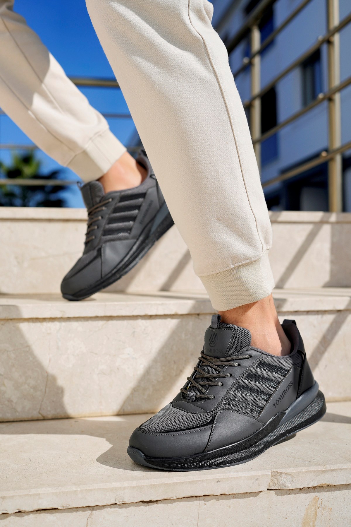 Erkek Füme Ortopedik Günlük Garantili Yürüyüş Koşu Sneaker Spor Ayakkabı TRXS-1769 - Görsel 4