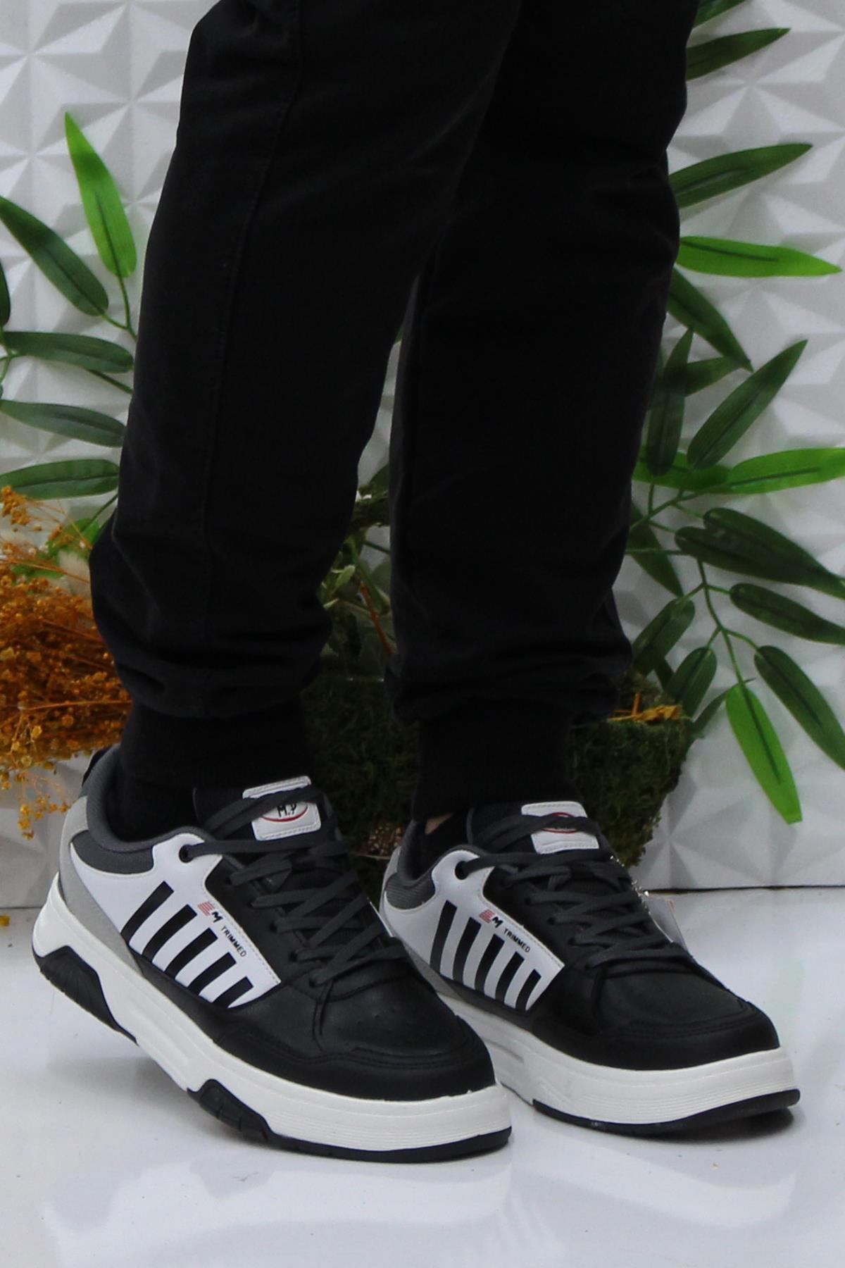 242 2060 Siyah Gri Rahat Orijinal Ürün Erkek Spor Ayakkabı - Görsel 3