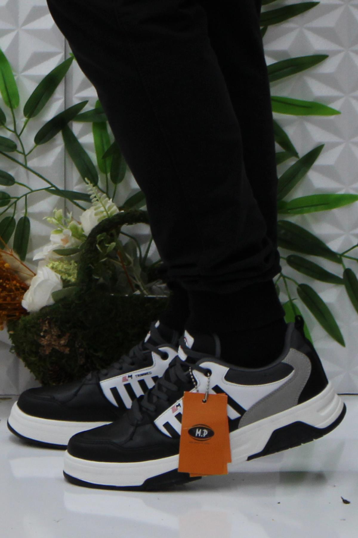 242 2060 Siyah Gri Rahat Orijinal Ürün Erkek Spor Ayakkabı - Görsel 4