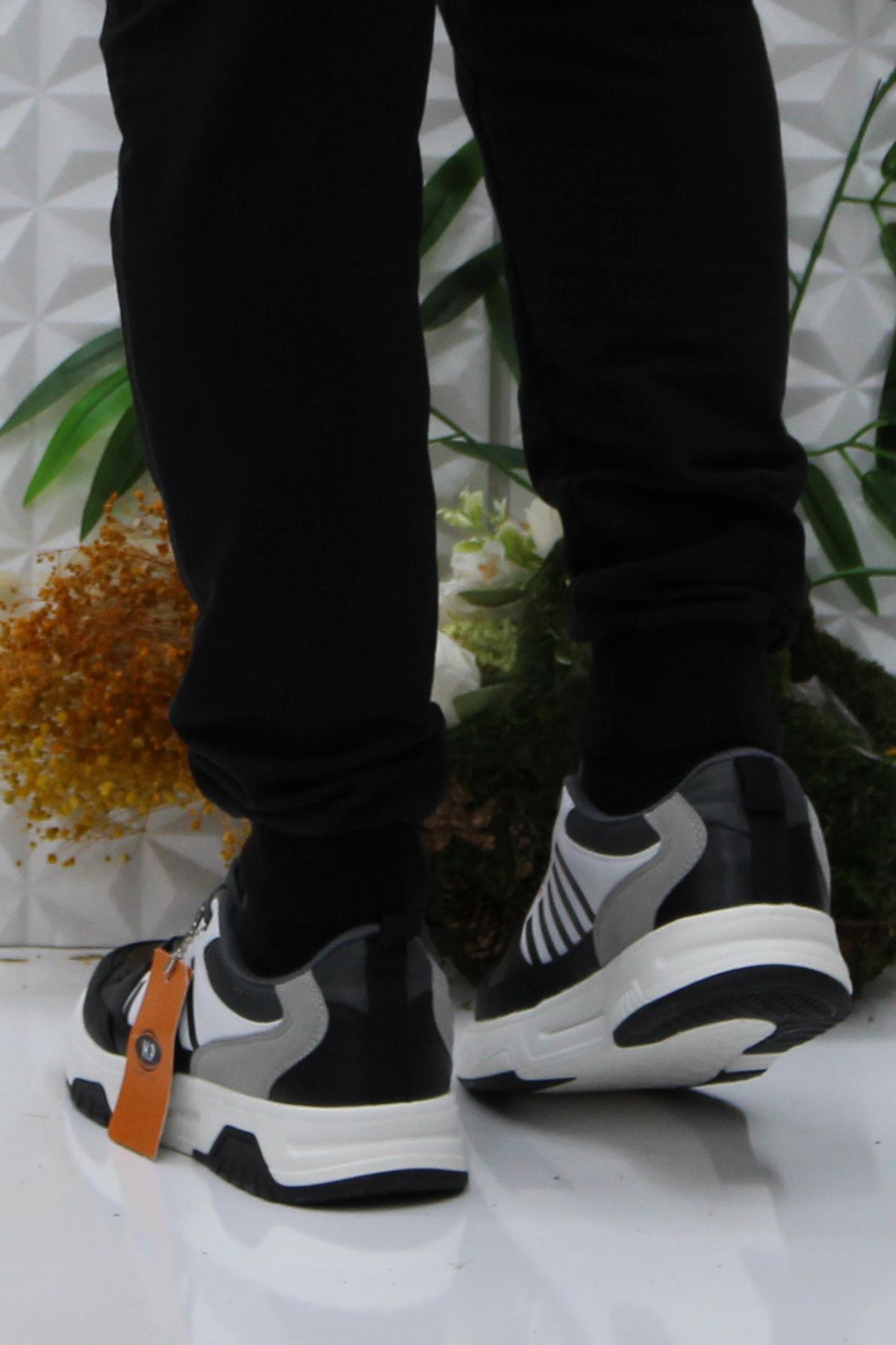 242 2060 Siyah Gri Rahat Orijinal Ürün Erkek Spor Ayakkabı - Görsel 5