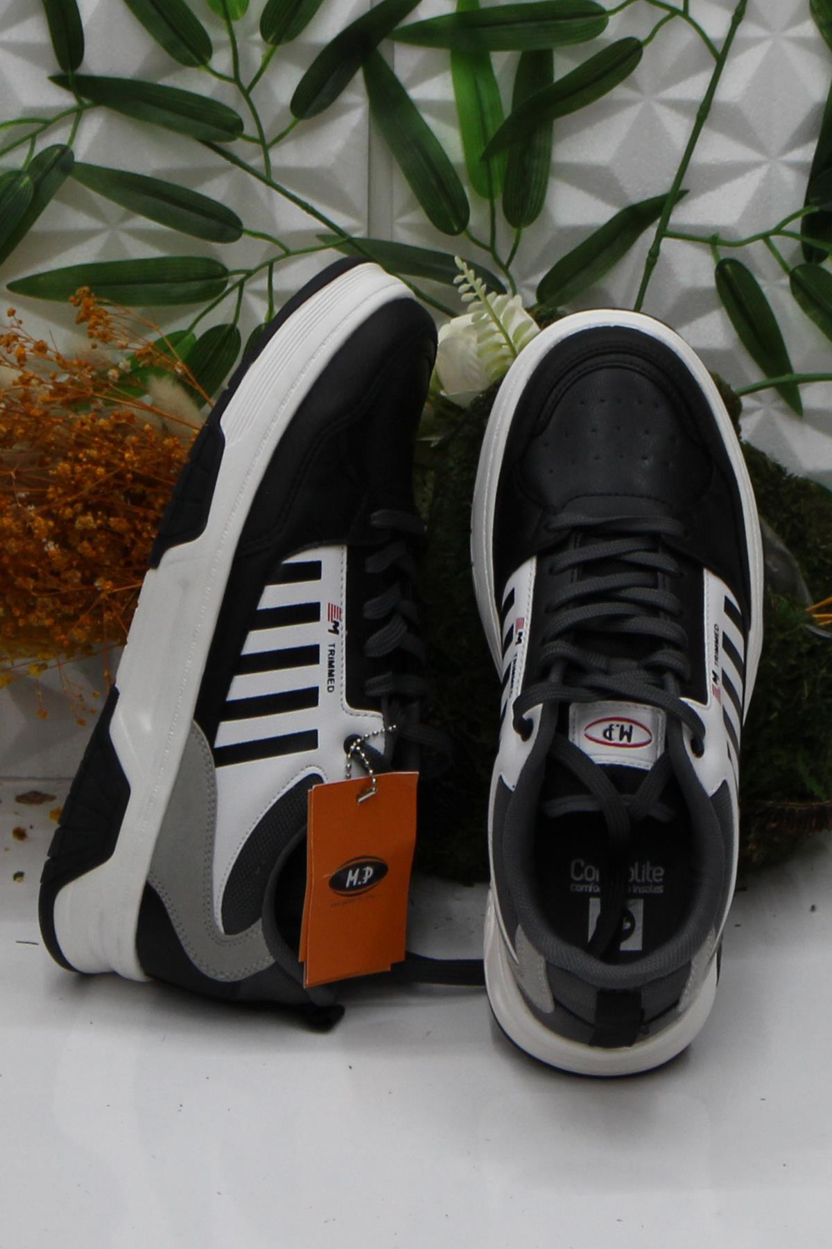 242 2060 Siyah Gri Rahat Orijinal Ürün Erkek Spor Ayakkabı - Görsel 6