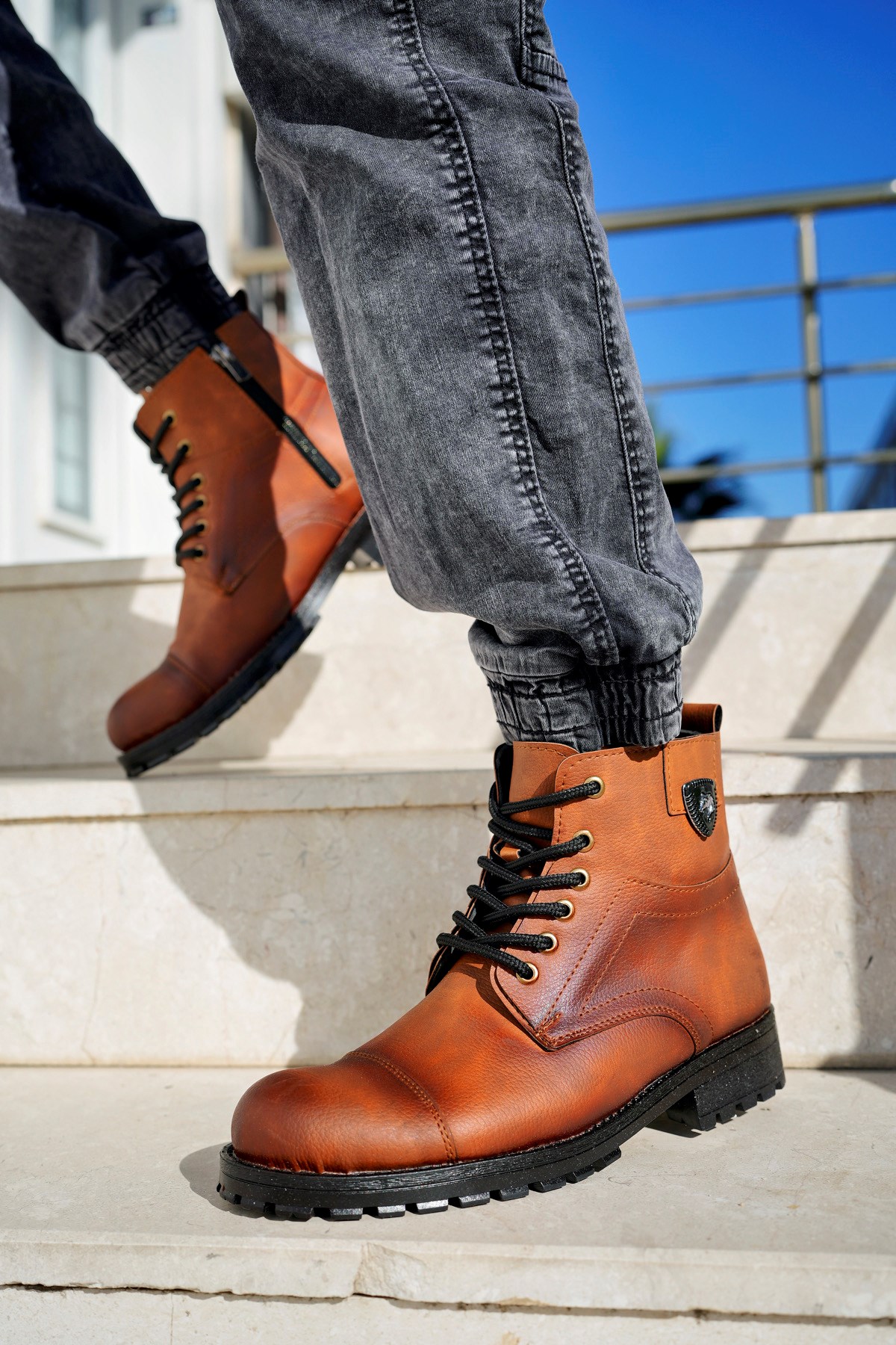 Thomas Taba Cilt Garantili Su &amp; Soğuk Geçirmez Kışlık Fermuarlı Bot Kauçuk Taban Sağlam THOMAS-254 - Görsel 4