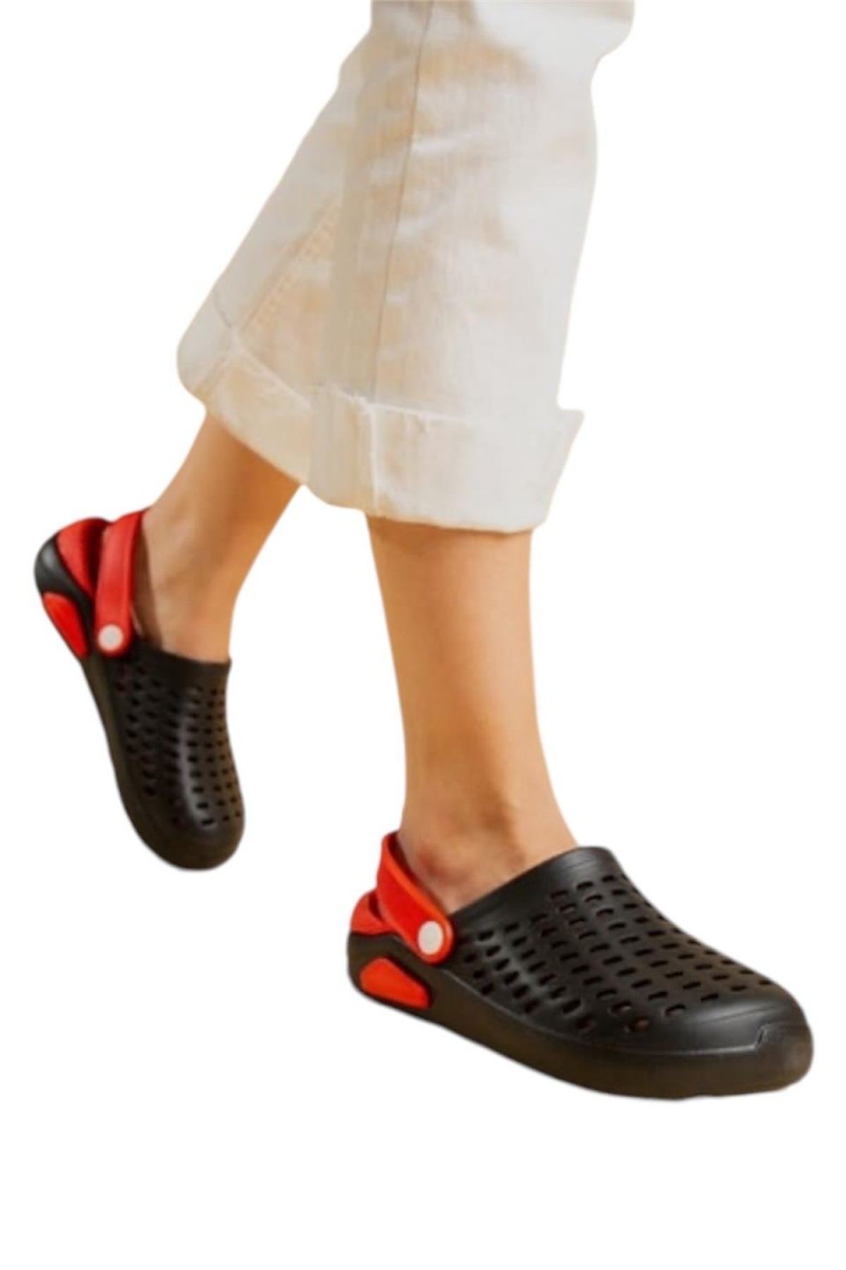 Unisex Comfort Eva Taban Terlik SİYAH - KIRMIZI - Görsel 2