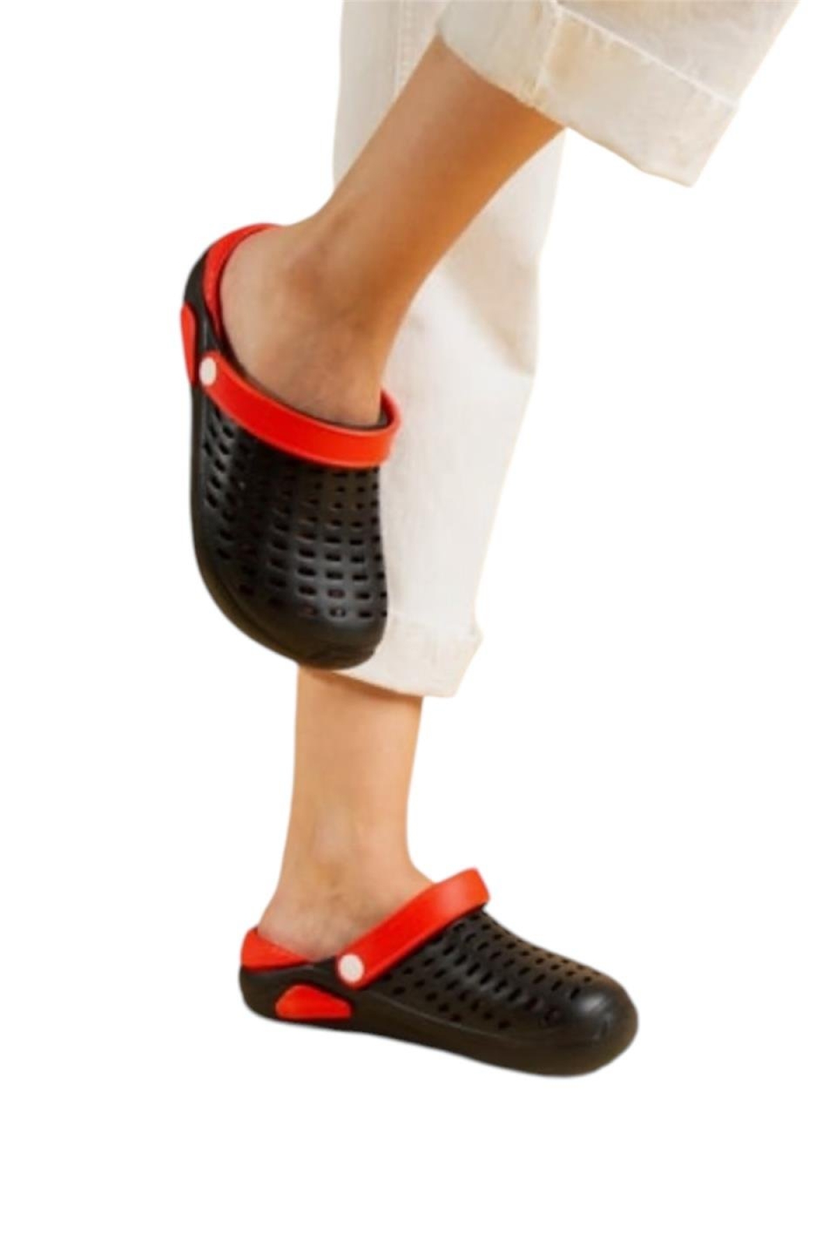 Unisex Comfort Eva Taban Terlik SİYAH - KIRMIZI - Görsel 3