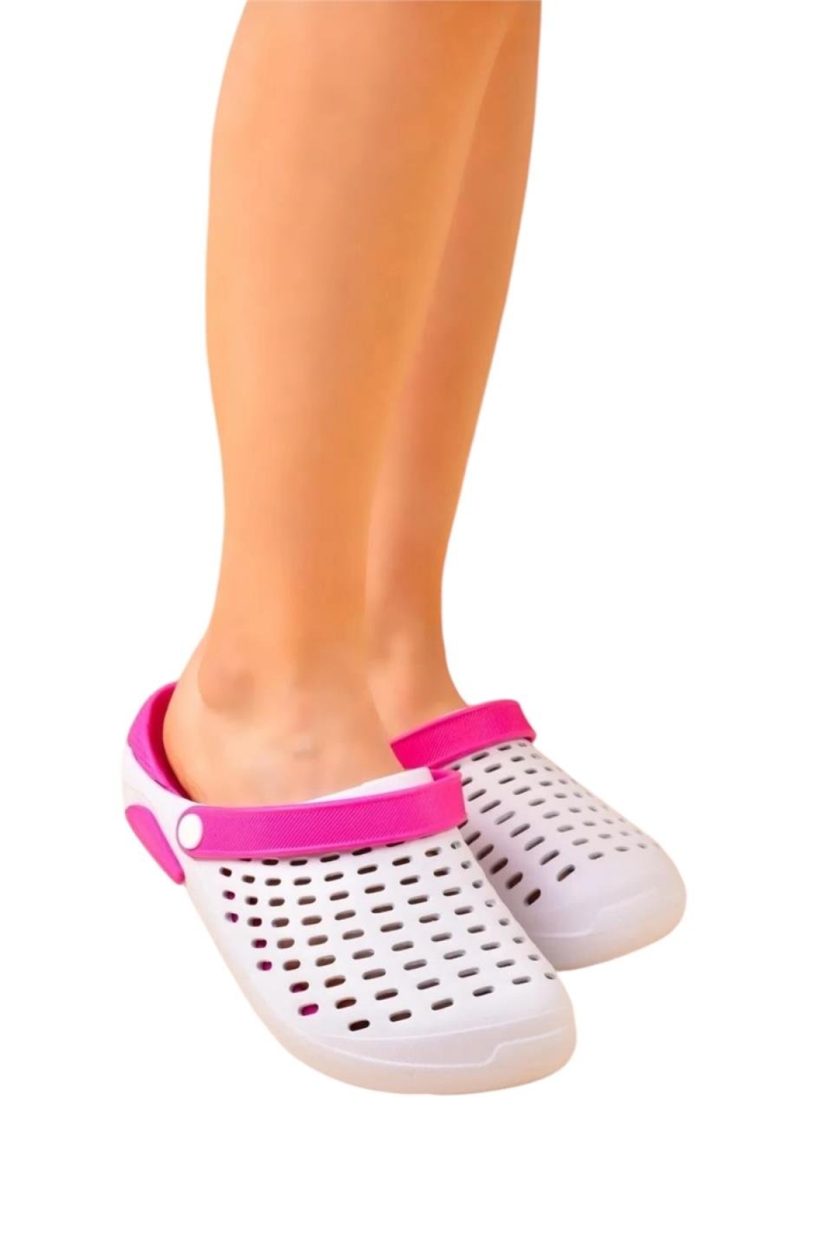 Unisex Comfort Eva Taban Terlik BEYAZ - PEMBE - Görsel 2