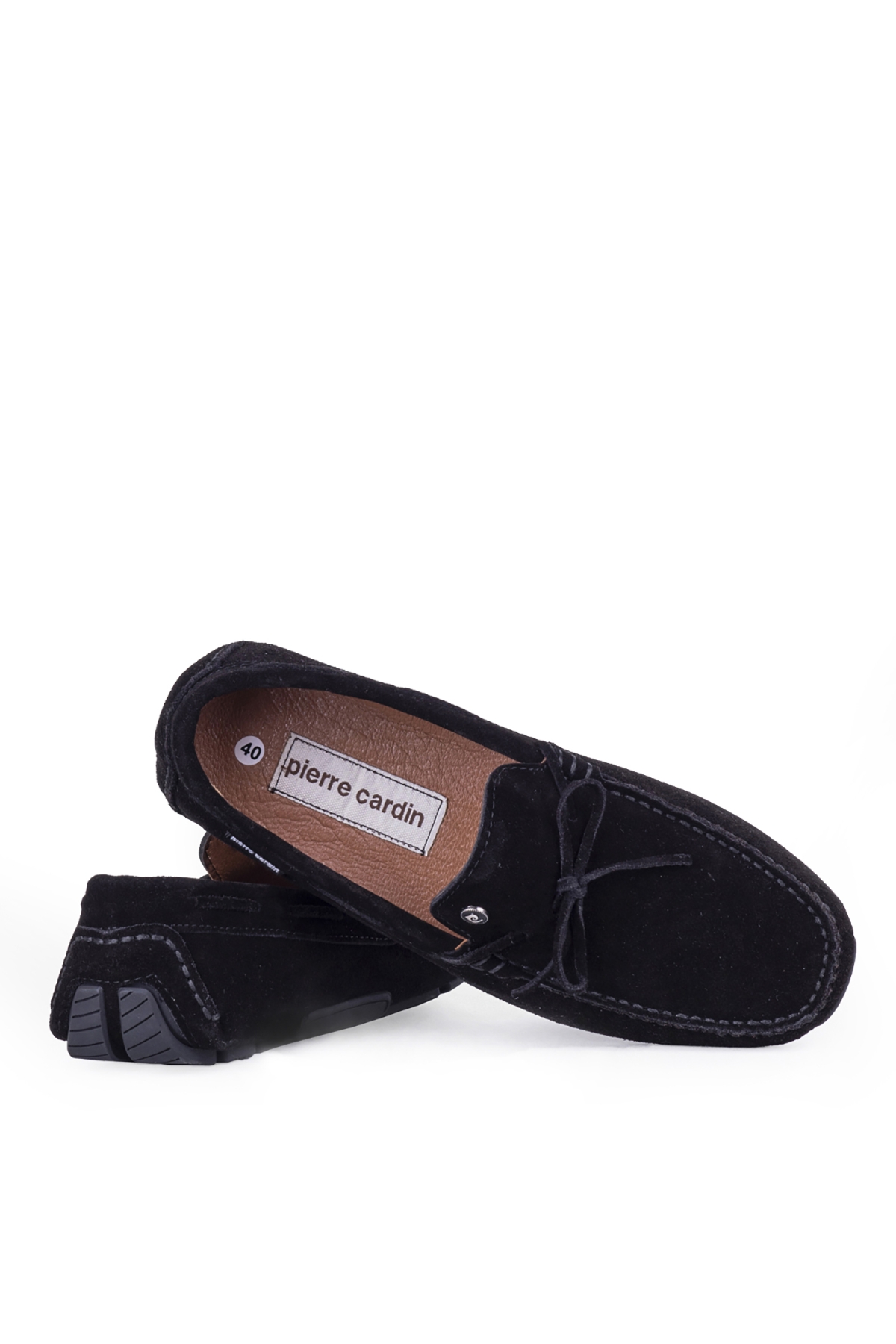 4M 241012 Erkek Hakiki Deri Loafer Ayakkabı Siyah Süet - Görsel 5