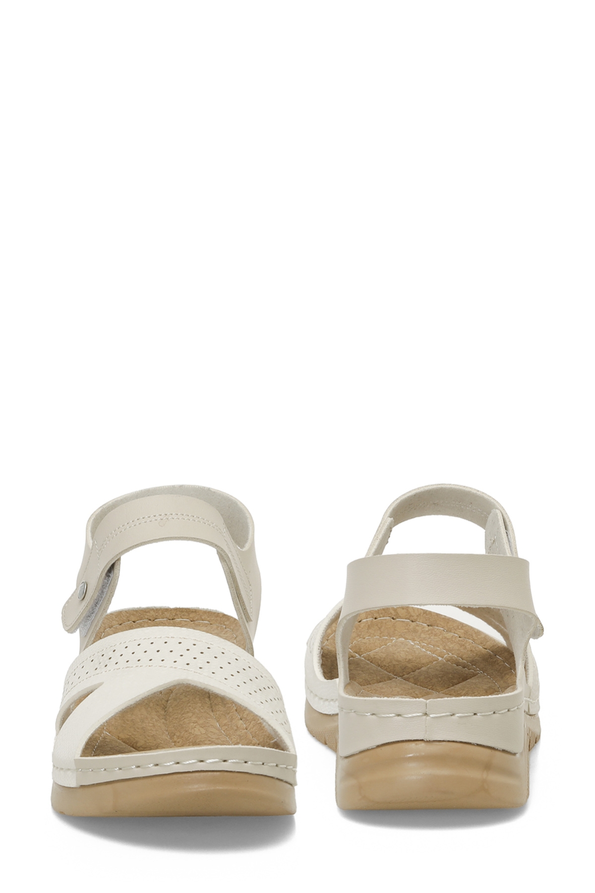 Polaris 164400.Z5FX Bej Kadın Düz Sandalet - Görsel 6