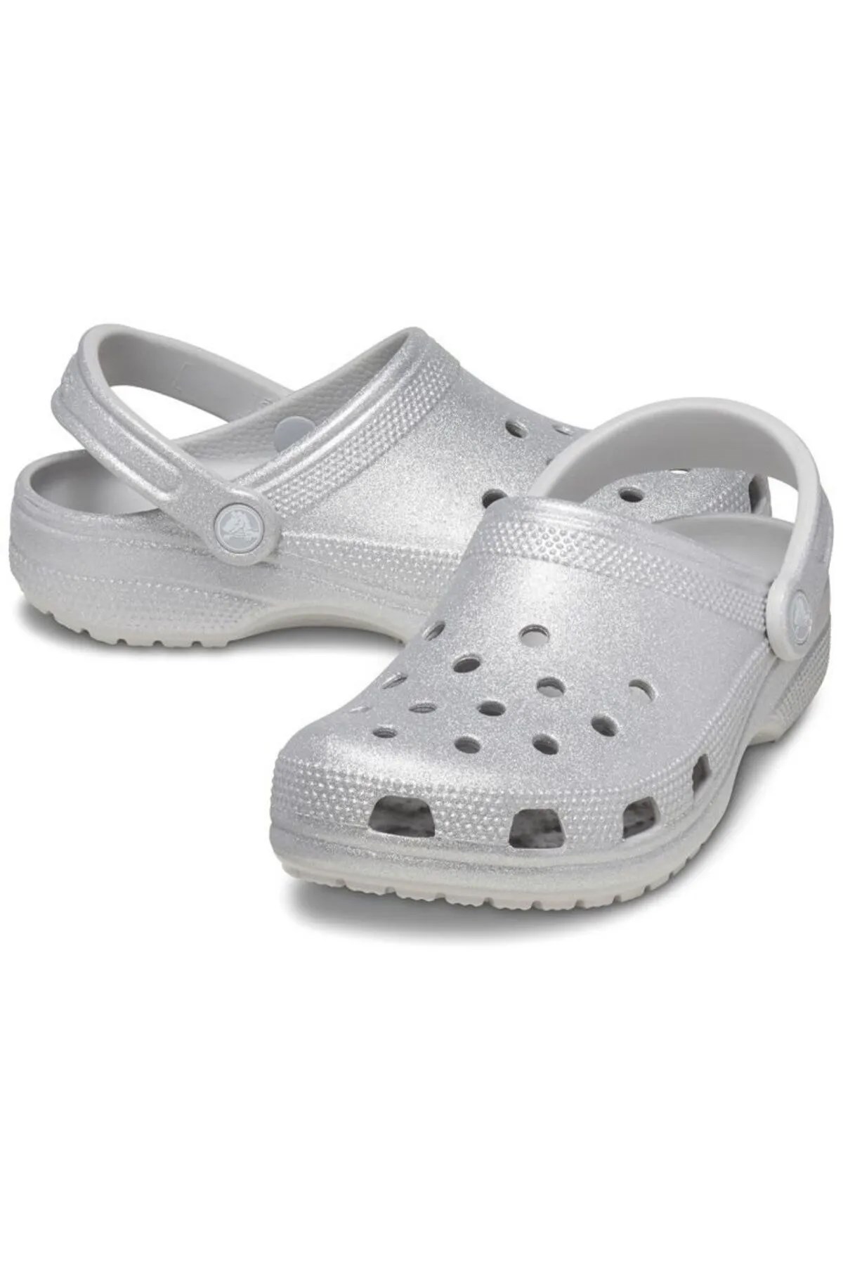 Crocs Crocs Gri Classic Glitter Clog Kadın Terlik 205942-0IC Sandalet & Terlik | Flo Gri - 4. görsel