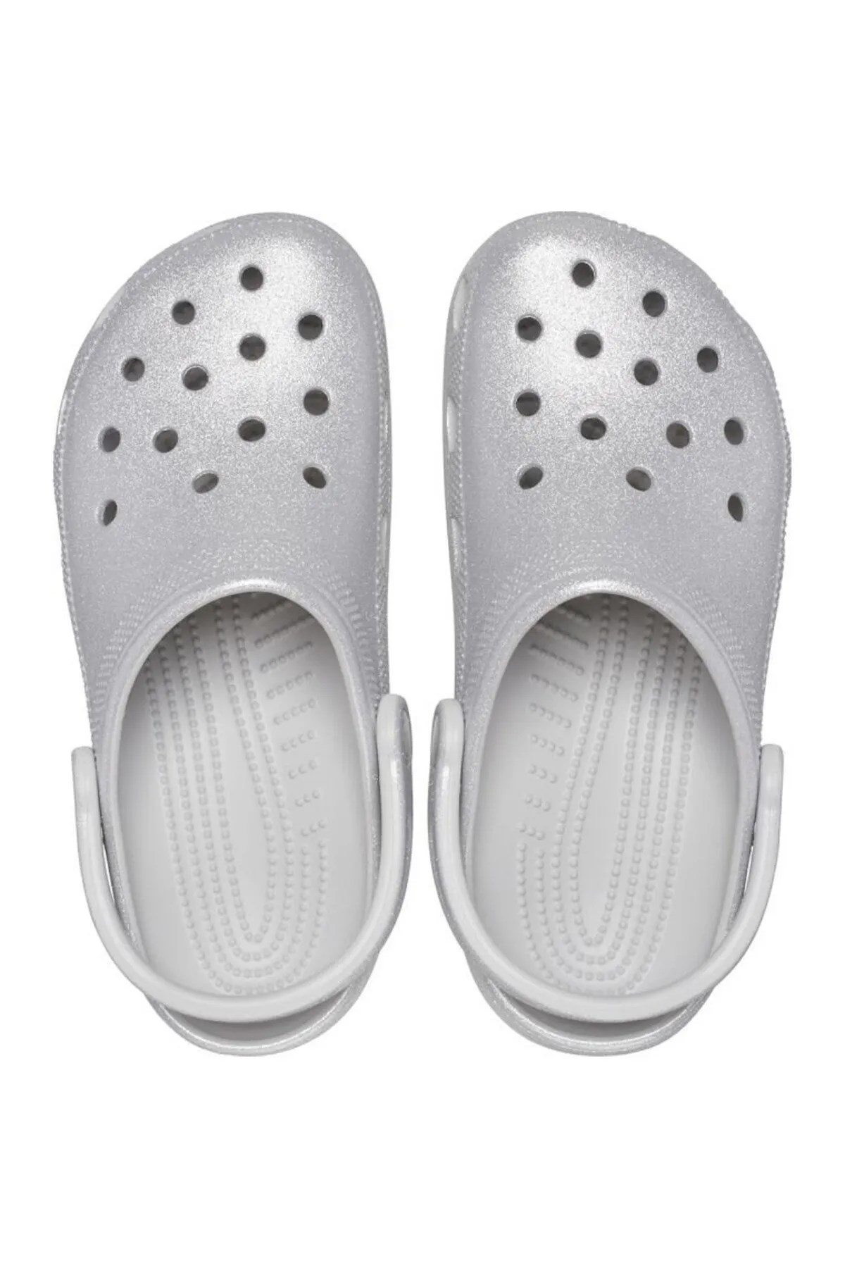 Crocs Crocs Gri Classic Glitter Clog Kadın Terlik 205942-0IC Sandalet & Terlik | Flo Gri - 5. görsel