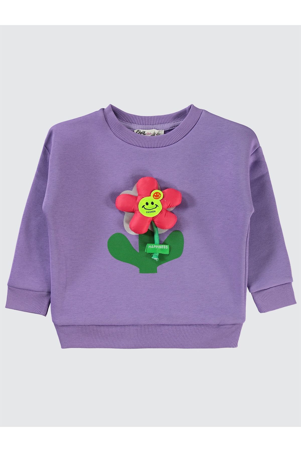 Kız Çocuk Sweatshirt 2-5 Yaş Meta Leylak